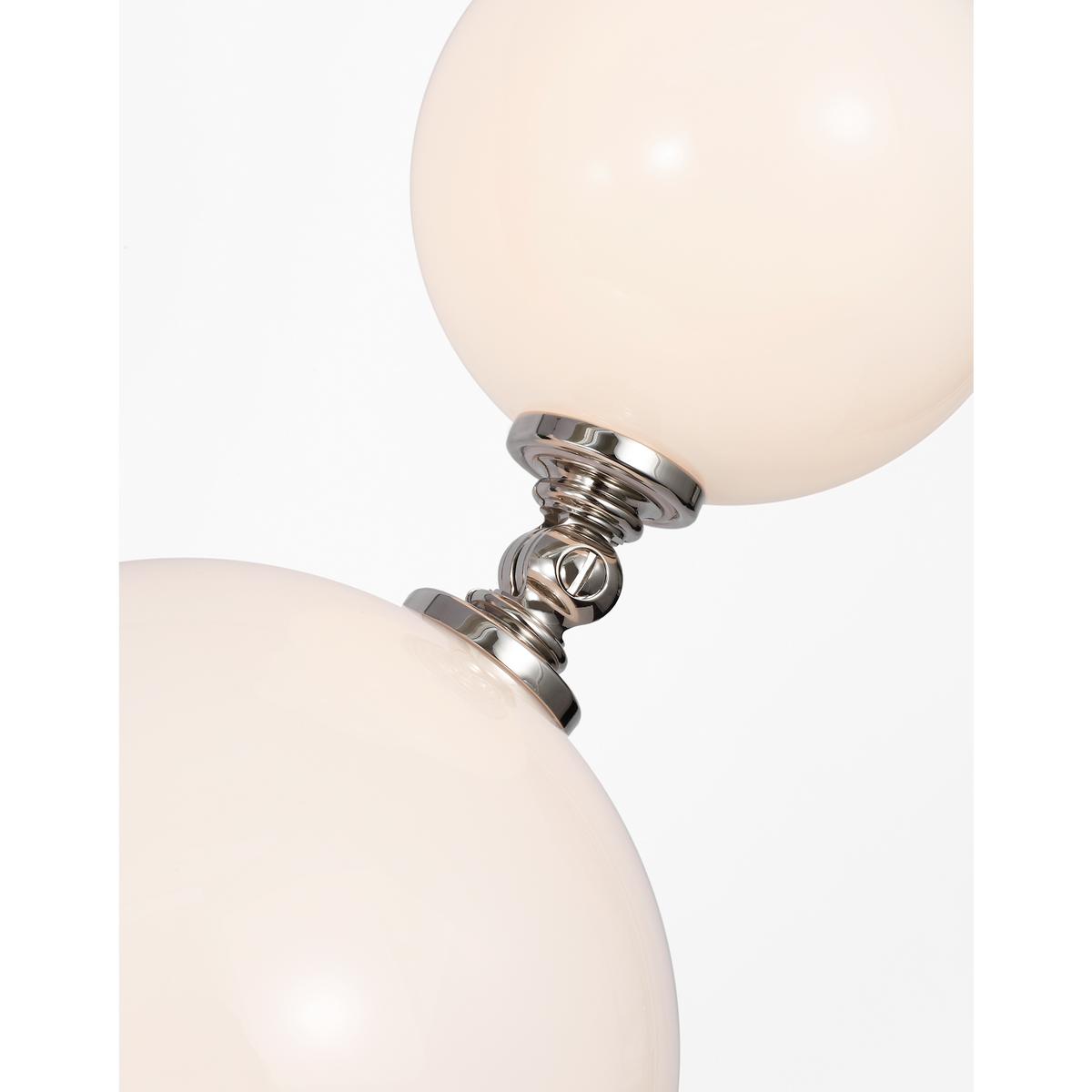 Chapman & Myers Datum Necklace Chandelier in Polished Nickel with White Glass W7" - 45.75" x H57.5"