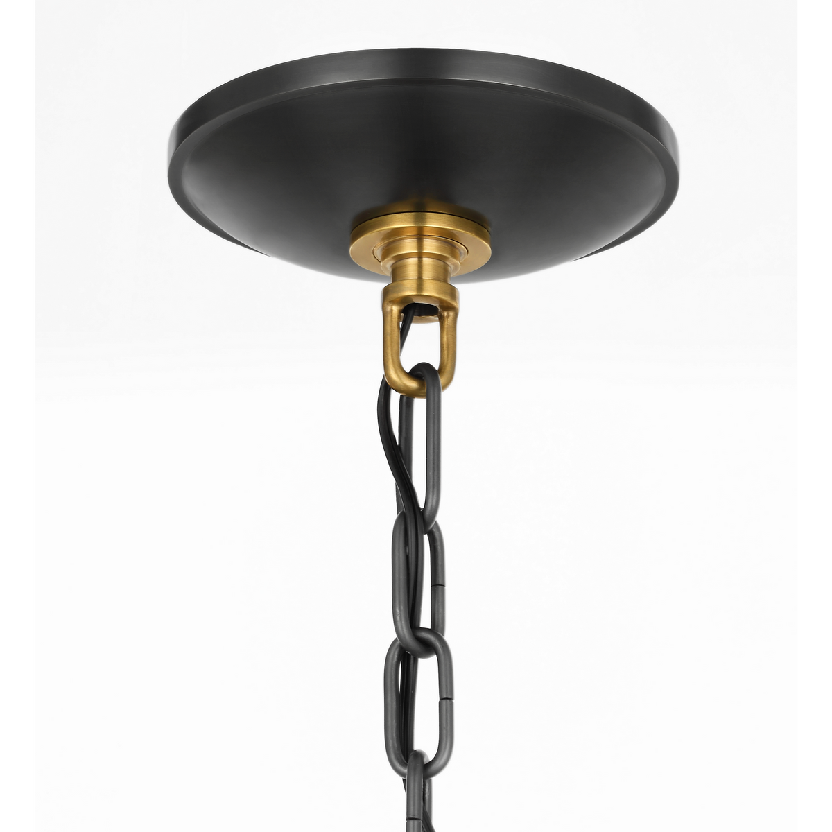 Chapman & Myers Hollings 42" Chandelier in Bronze and Antique-Burnished Brass with Silk Pleated Shades W41.5" x H23.5"