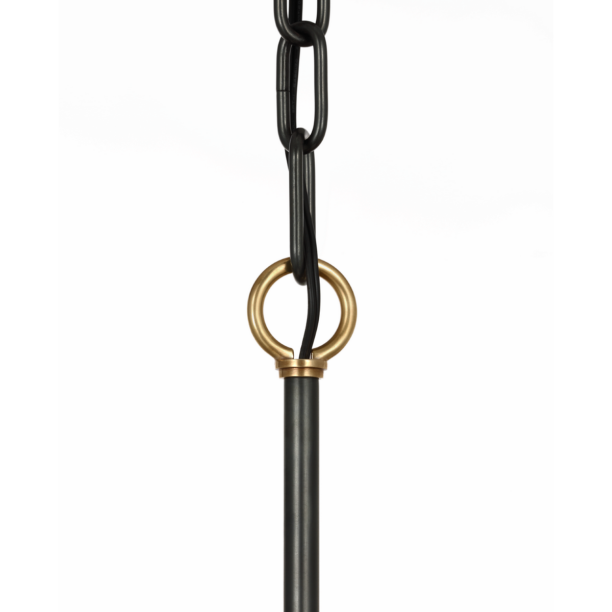 Chapman & Myers Hollings 54" Chandelier in Bronze and Antique-Burnished Brass with Silk Pleated Shades W53.5" x H25.5"
