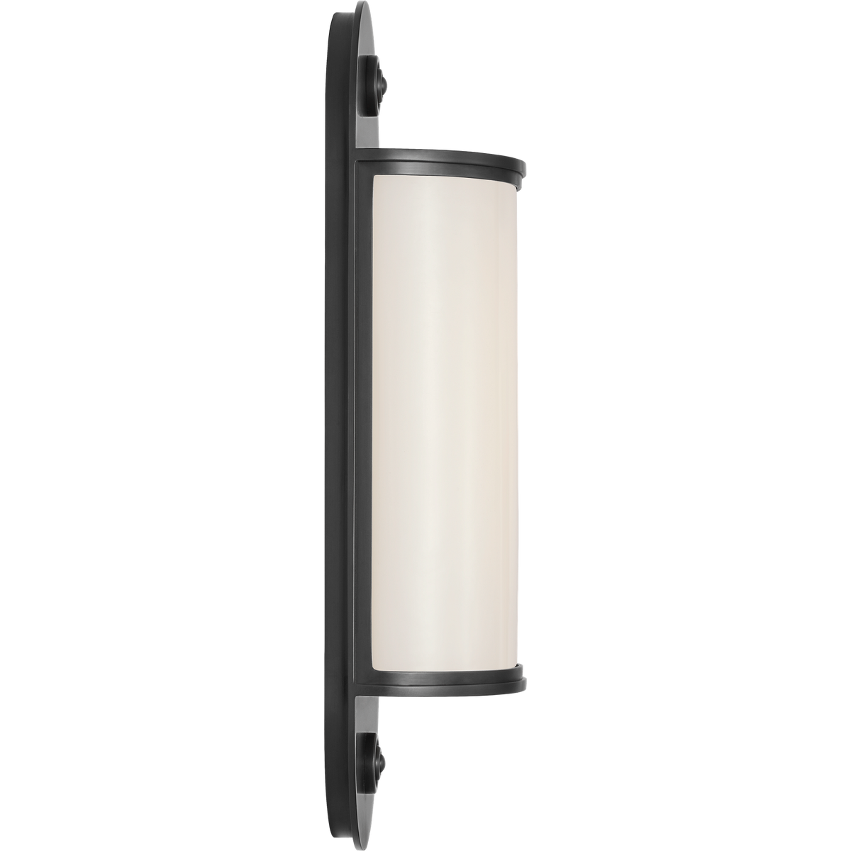 Chapman & Myers Newfield 14" Bath Sconce in Bronze with White Glass W5" x H13.5" x E3"