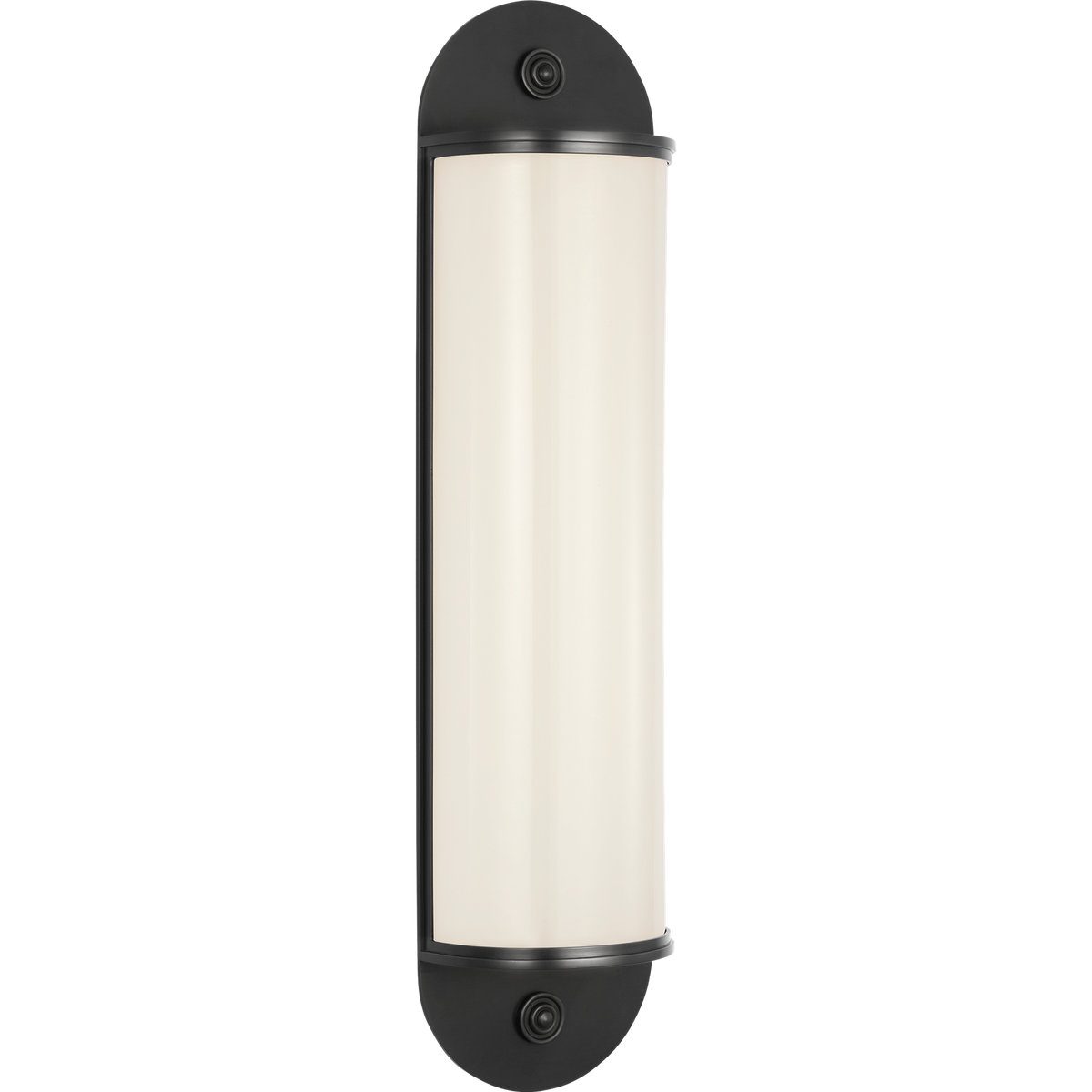 Chapman & Myers Newfield 20" Bath Sconce in Bronze with White Glass W5" x H20" x E3"