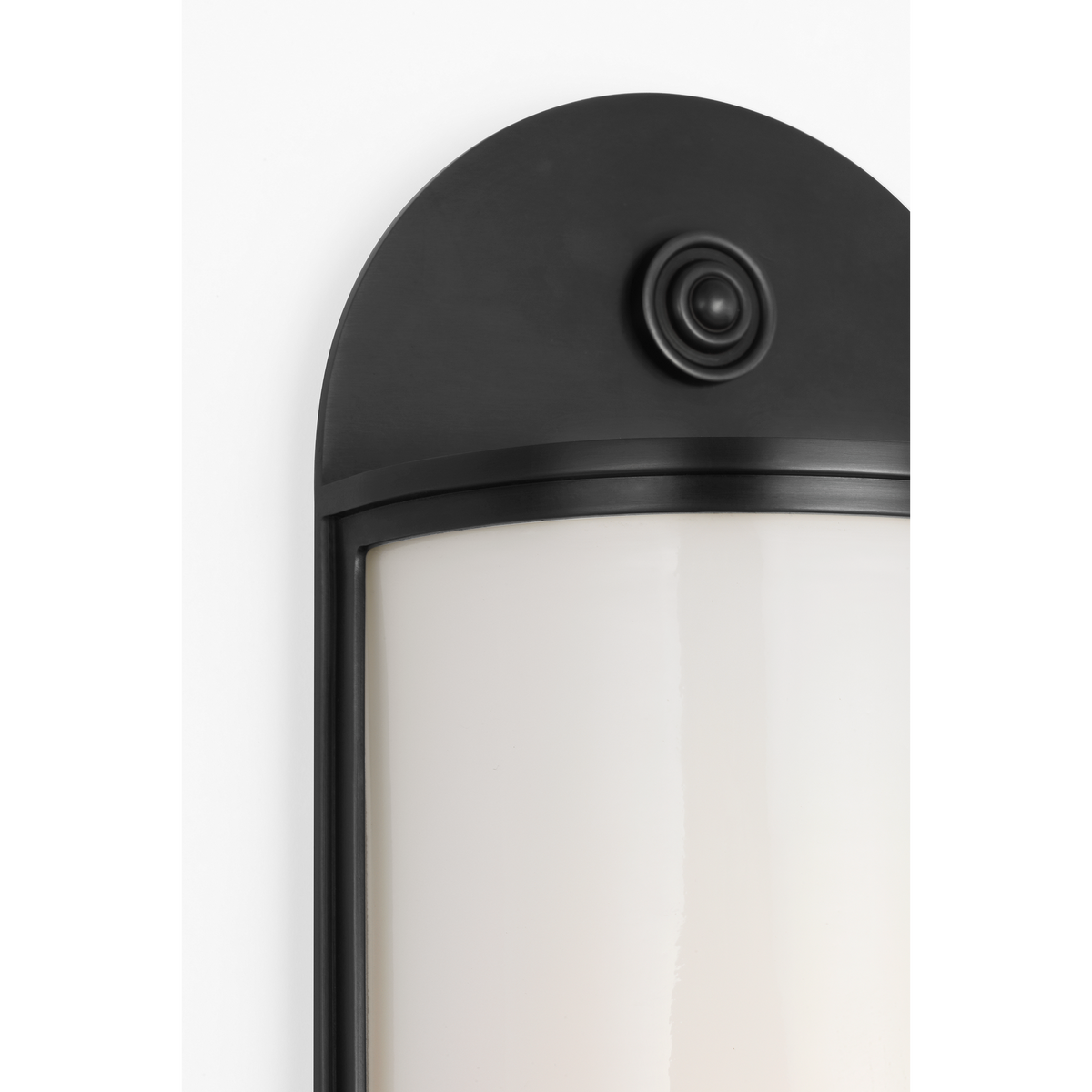 Chapman & Myers Newfield 20" Bath Sconce in Bronze with White Glass W5" x H20" x E3"