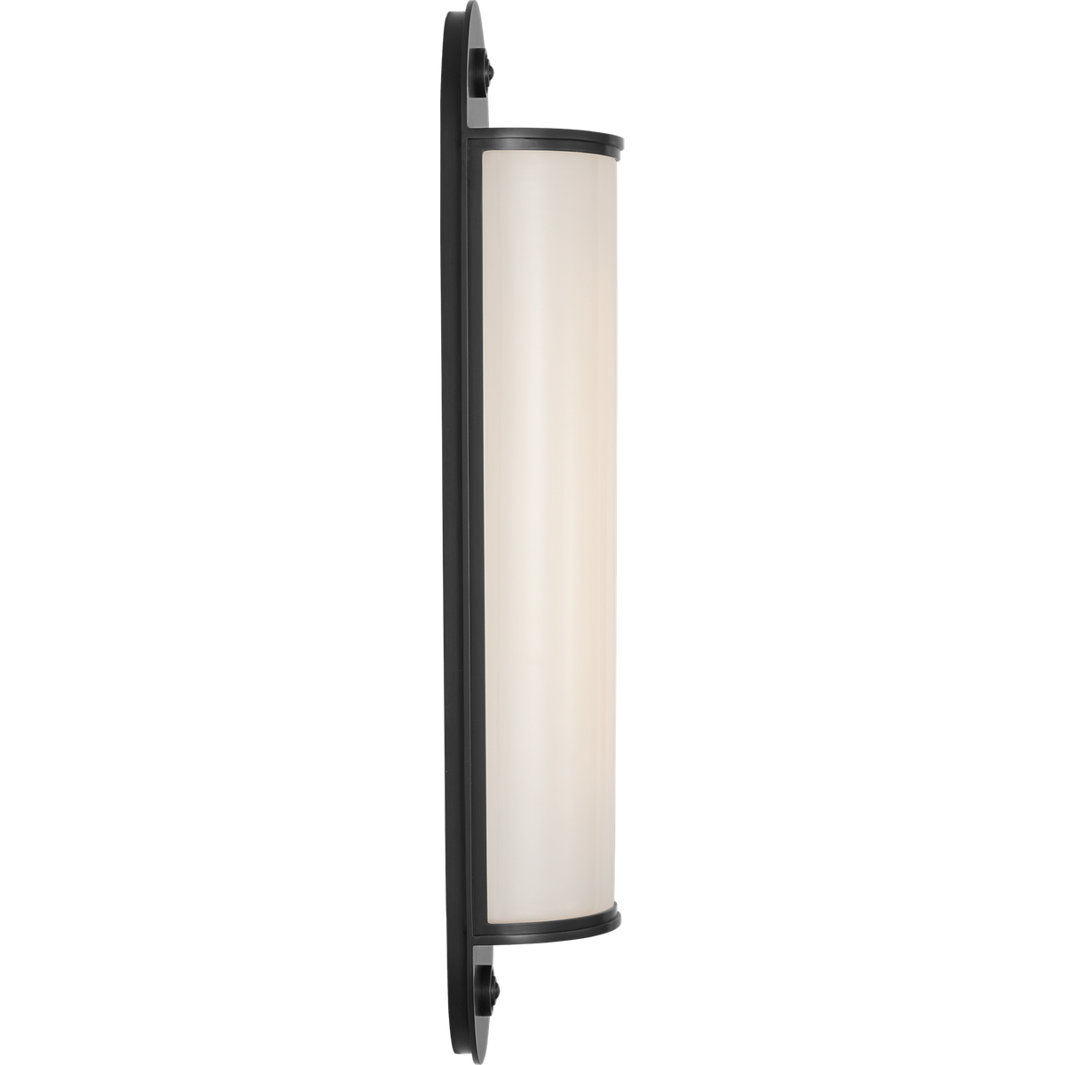 Chapman & Myers Newfield 20" Bath Sconce in Bronze with White Glass W5" x H20" x E3"