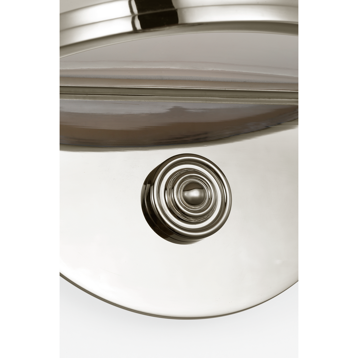 Chapman & Myers Newfield 20" Bath Sconce in Polished Nickel with White Glass W5" x H20" x E3"