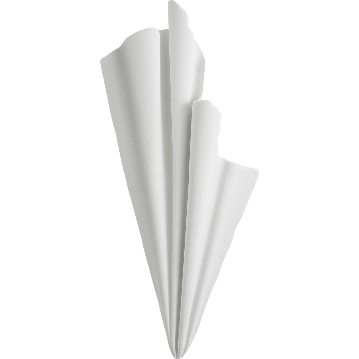 Fisher Weisman Millicent 31" Gathered Left Wall Washer in Plaster White W14" x H31.5" x E4"
