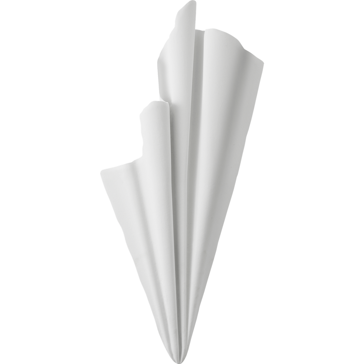 Fisher Weisman Millicent 31" Gathered Right Wall Washer in Plaster White W14" x H31.5" x E4"