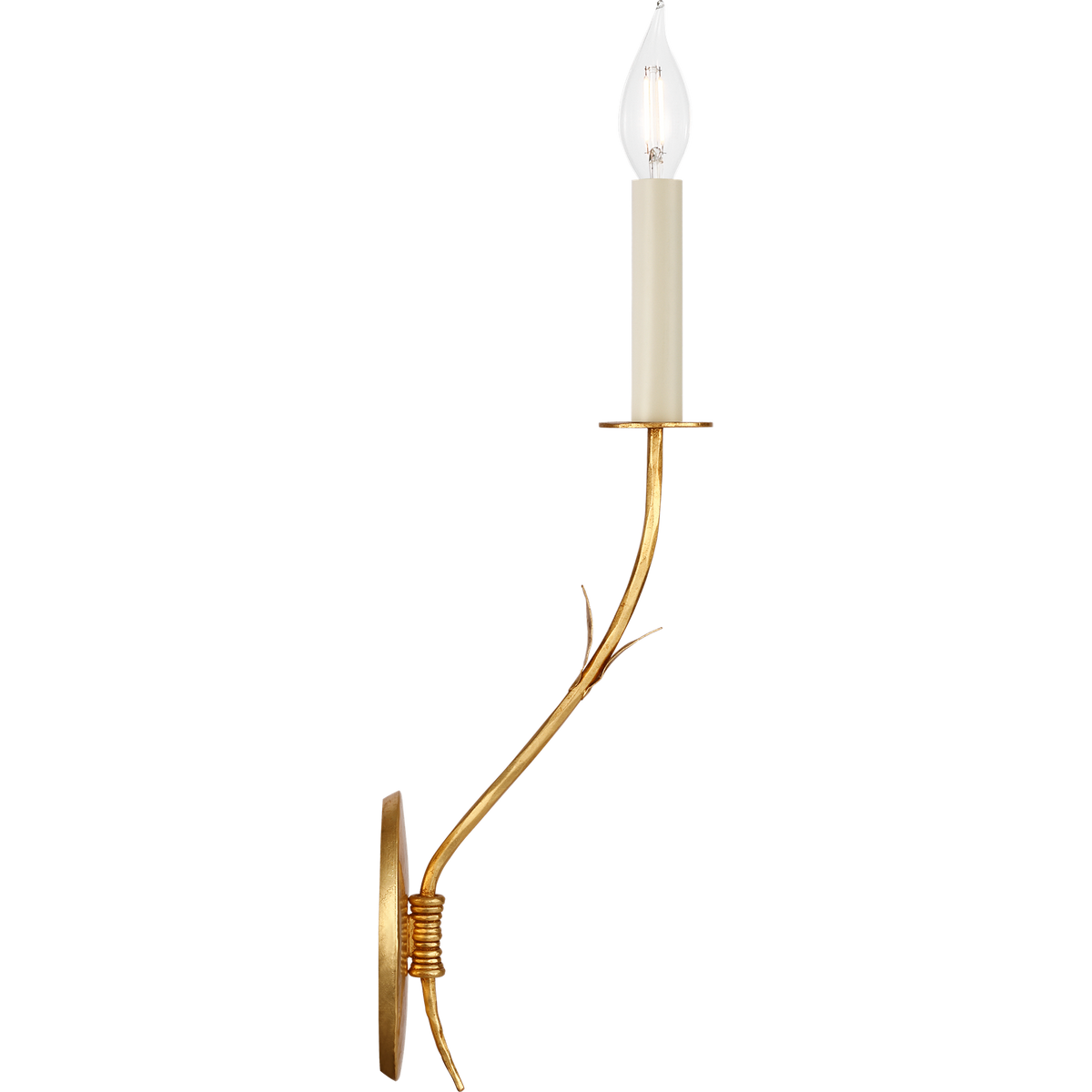 Fisher Weisman Florenz 18" Single Sconce in Gold Lustre W4.25" x H18.25" x E6.5"
