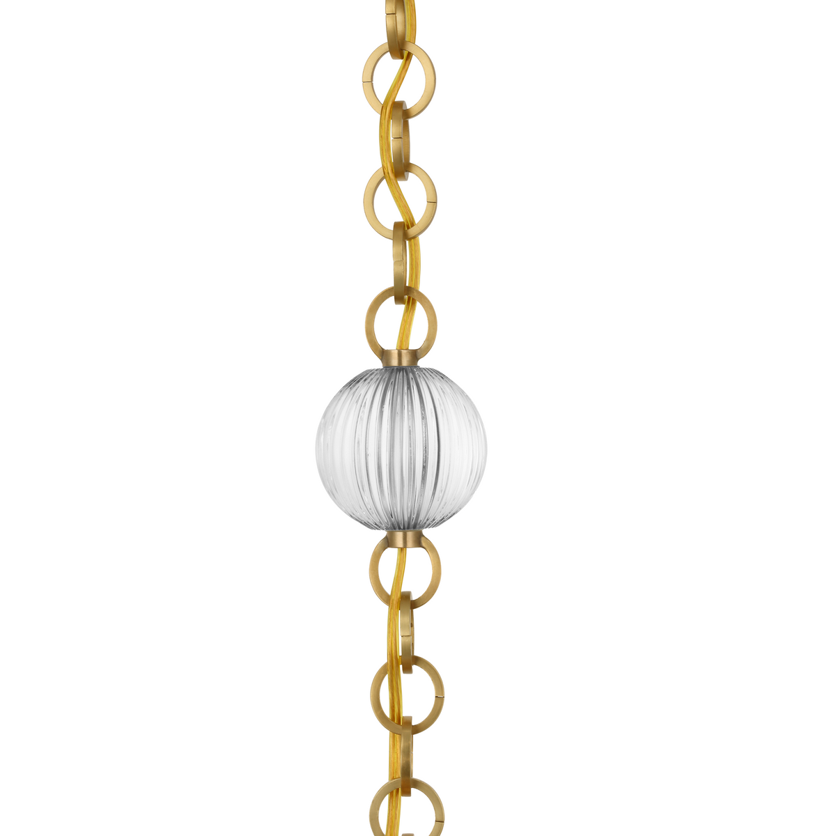 Julie Neill Isadora 12" Pendant in Antique-Burnished Brass with Clear Glass W12" x H13.25"