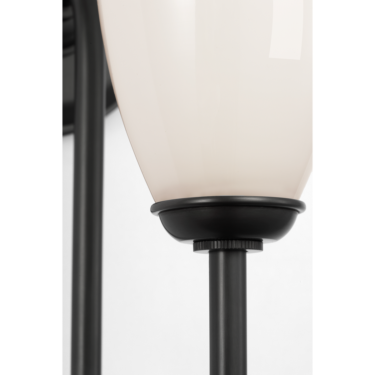 Marie Flanigan Meridien 16" Single Sconce in Bronze with White Glass W4.25" x H16.25" x E8"