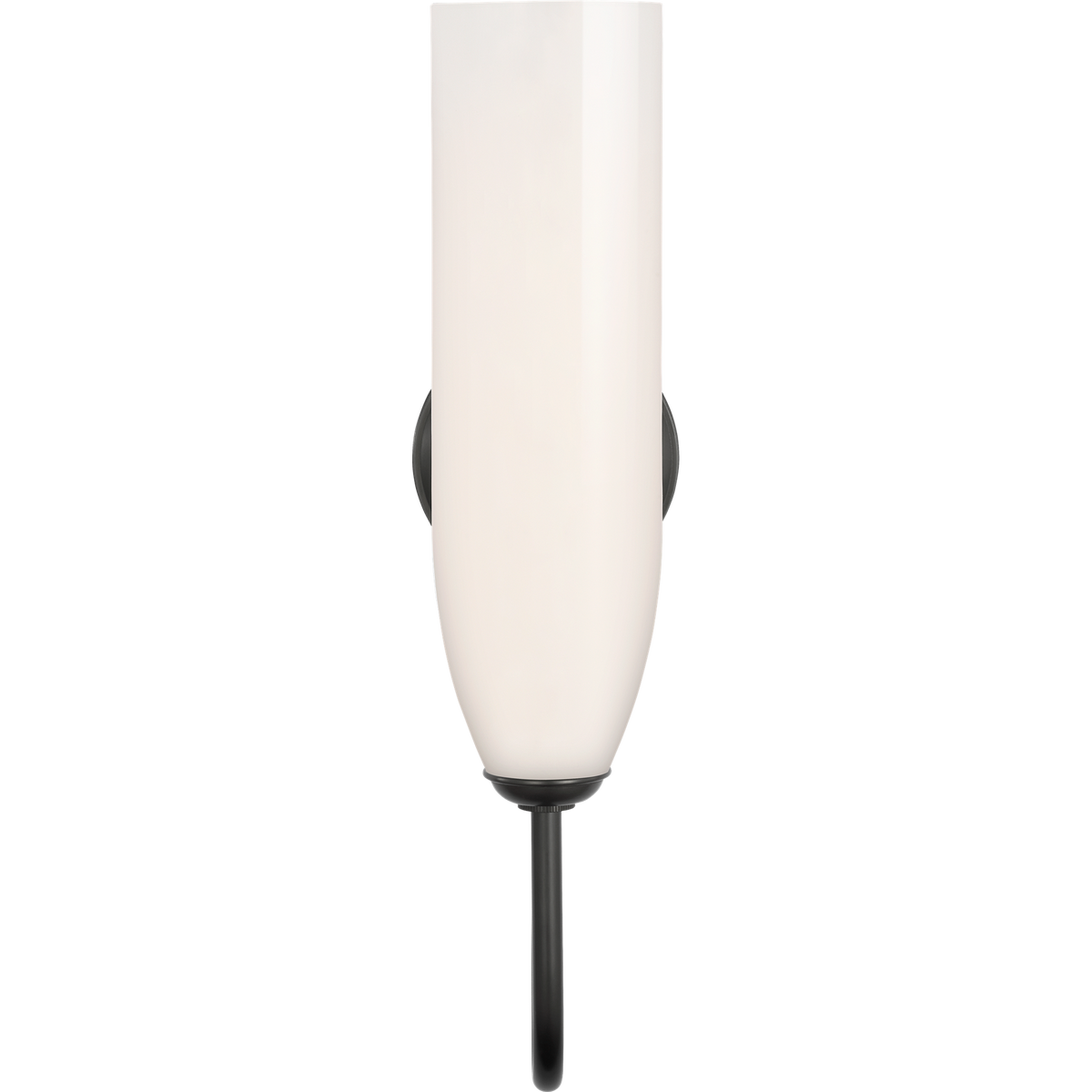 Marie Flanigan Meridien 16" Single Sconce in Bronze with White Glass W4.25" x H16.25" x E8"