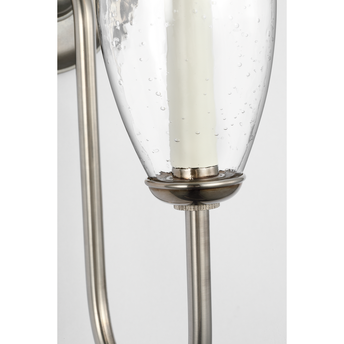 Marie Flanigan Meridien 16" Single Sconce in Pewter with Clear Restoration Glass W4.25" x H16.25" x E8"