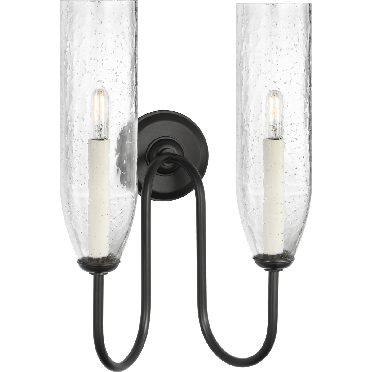 Marie Flanigan Meridien 16" Double Sconce in Bronze with Clear Restoration Glass W10.75" x H16.25" x E8"