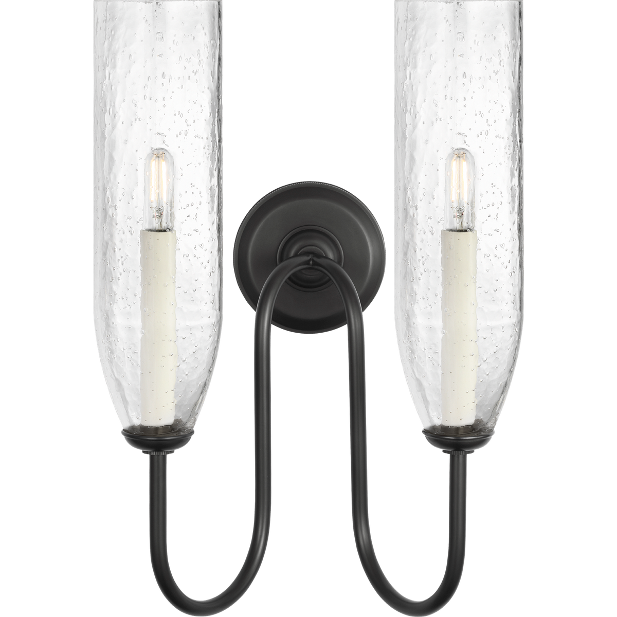 Marie Flanigan Meridien 16" Double Sconce in Bronze with Clear Restoration Glass W10.75" x H16.25" x E8"