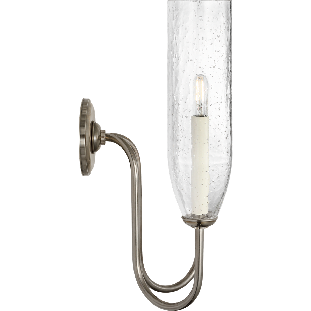 Marie Flanigan Meridien 16" Double Sconce in Pewter with Clear Restoration Glass W10.75" x H16.25" x E8"