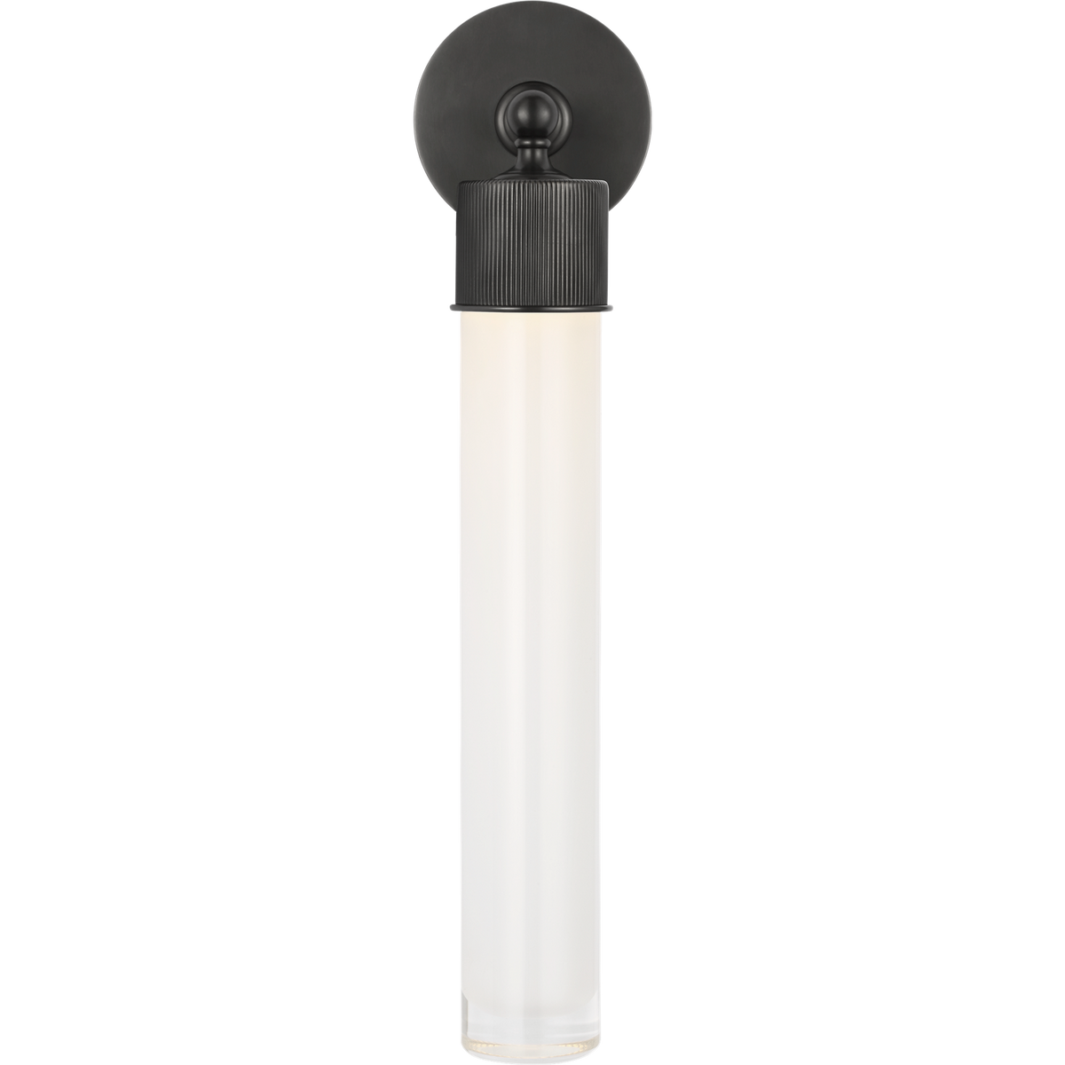 Marie Flanigan Ansel 19" Bath Sconce in Bronze with White Glass W4.25" x H18.5" x E4"