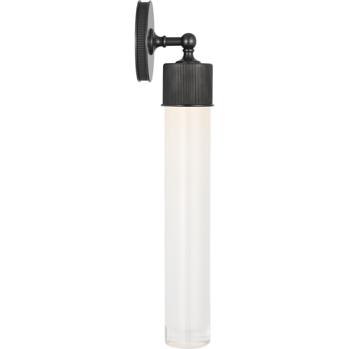 Marie Flanigan Ansel 19" Bath Sconce in Bronze with White Glass W4.25" x H18.5" x E4"