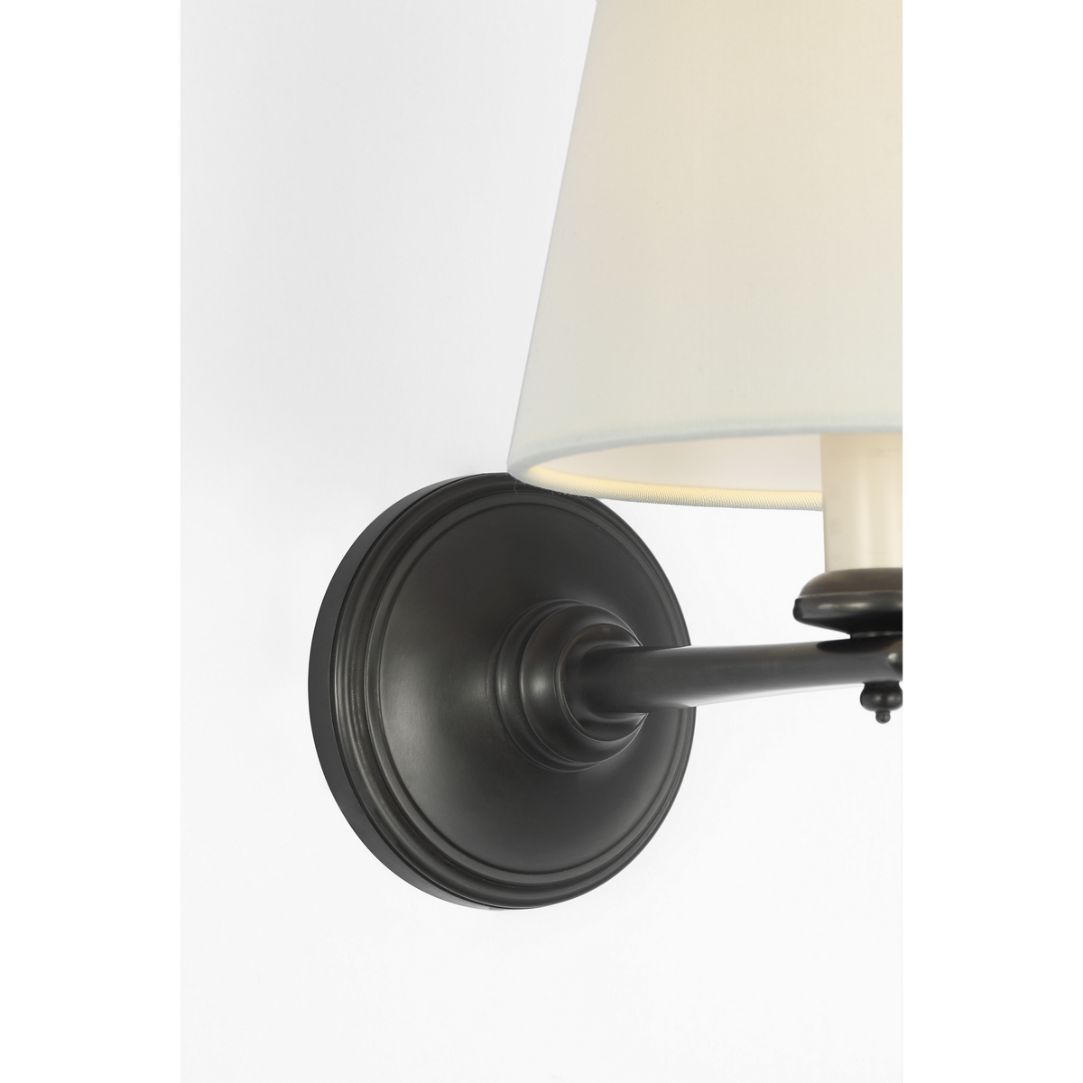 Marie Flanigan Tess 9" Single Sconce in Bronze with Silk Shade W6" x H9.25" x E9"