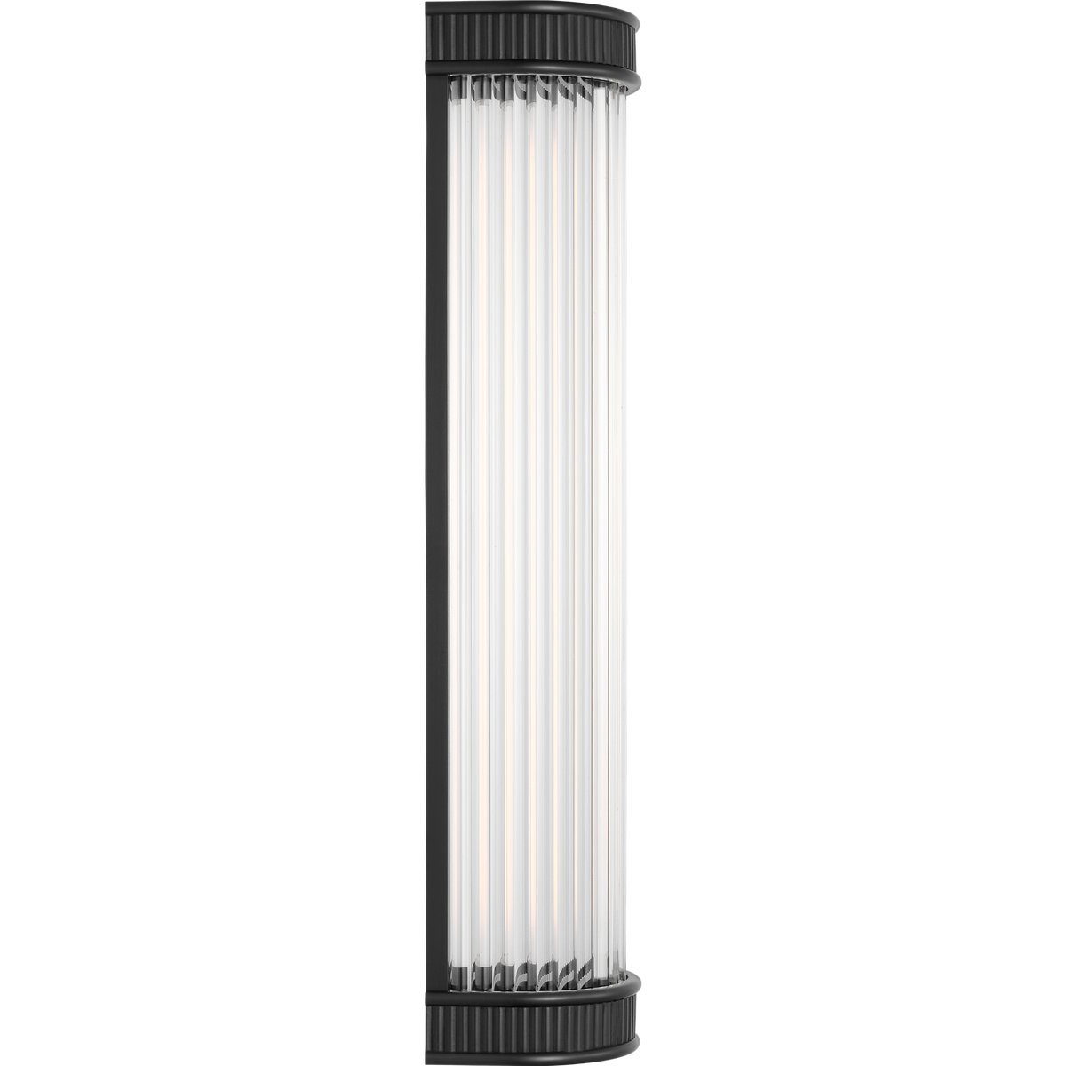 Marie Flanigan Menil 18" Linear Bath Sconce in Bronze with Crystal Rods W4.25" x H18" x E3.5"
