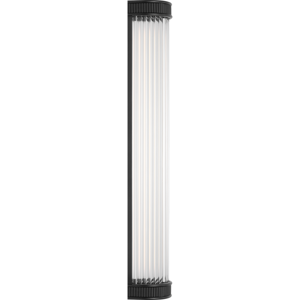 Marie Flanigan Menil 24" Linear Bath Sconce in Bronze with Crystal Rods W4.25" x H24" x E3.5"