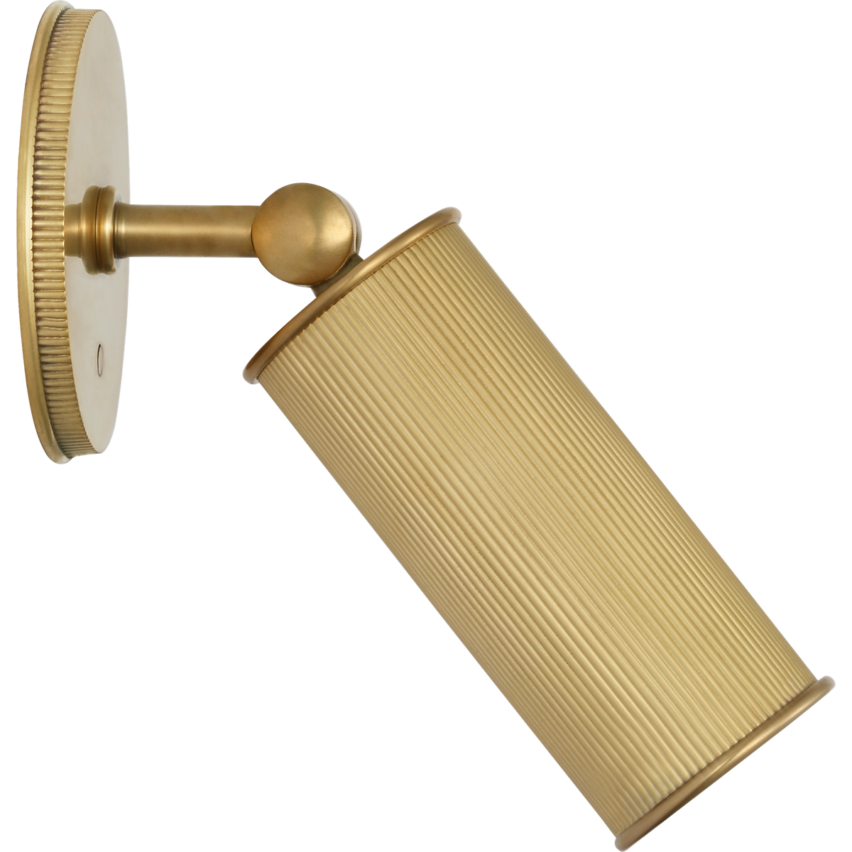 Marie Flanigan Tate 6" Pivoting Reading Light in Soft Brass W3.25" x H6.5" x E3"