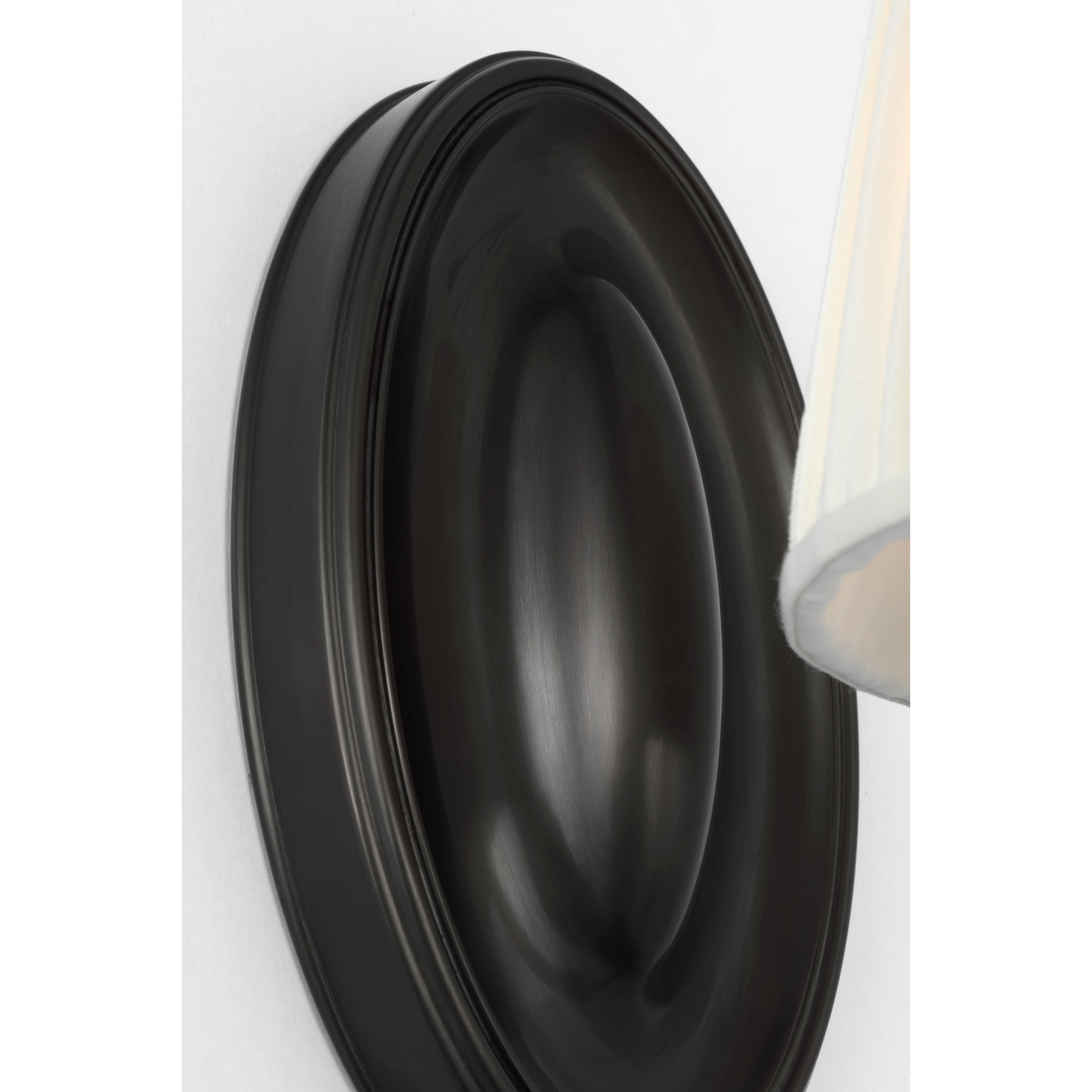 Marie Flanigan Astoria 12" Single Sconce in Bronze with Silk Pleated Shade W4.75" x H12" x E7.75"