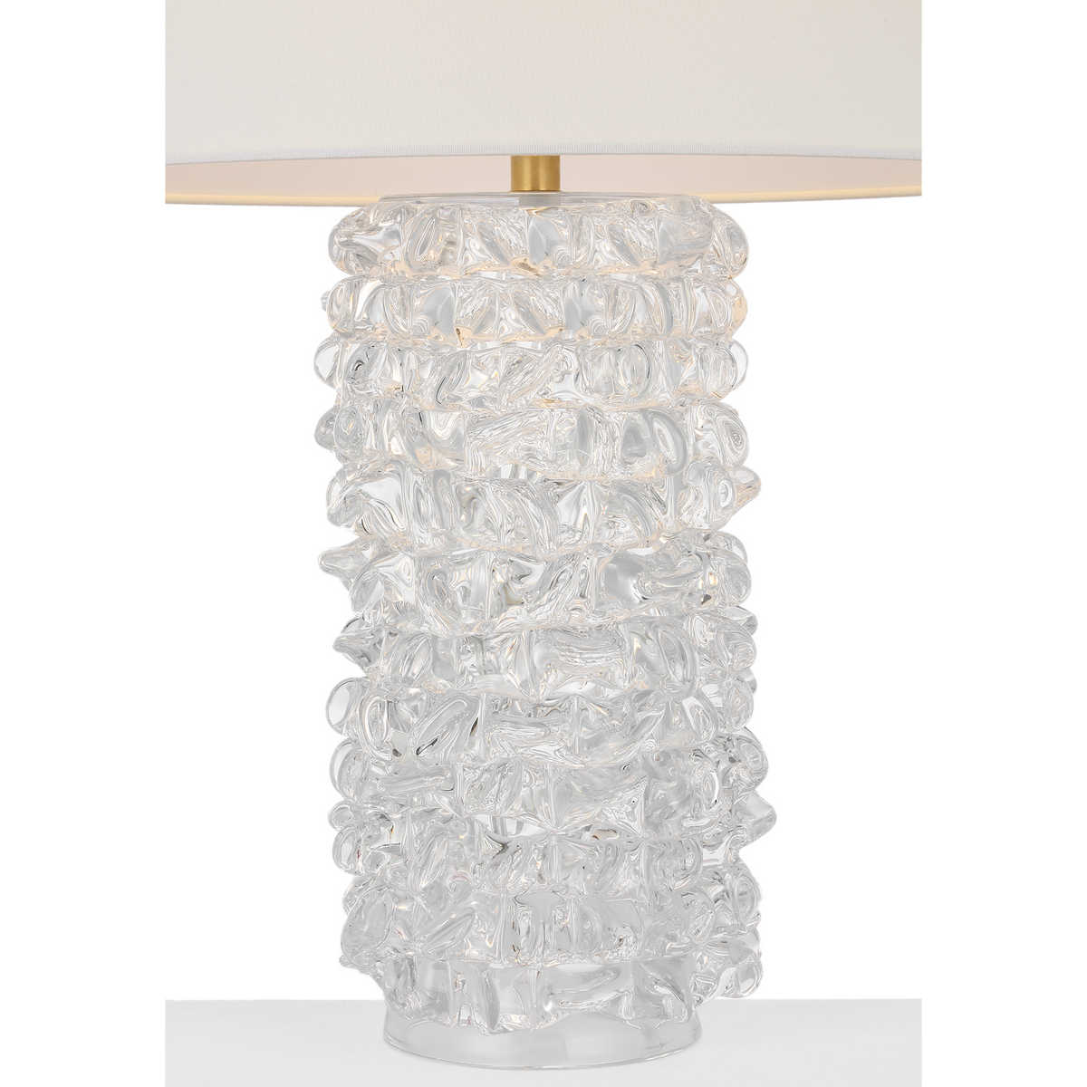 Marie Flanigan Lucetta 29" Table Lamp in Clear Glass with Linen Shade W18.5" x H29.25"