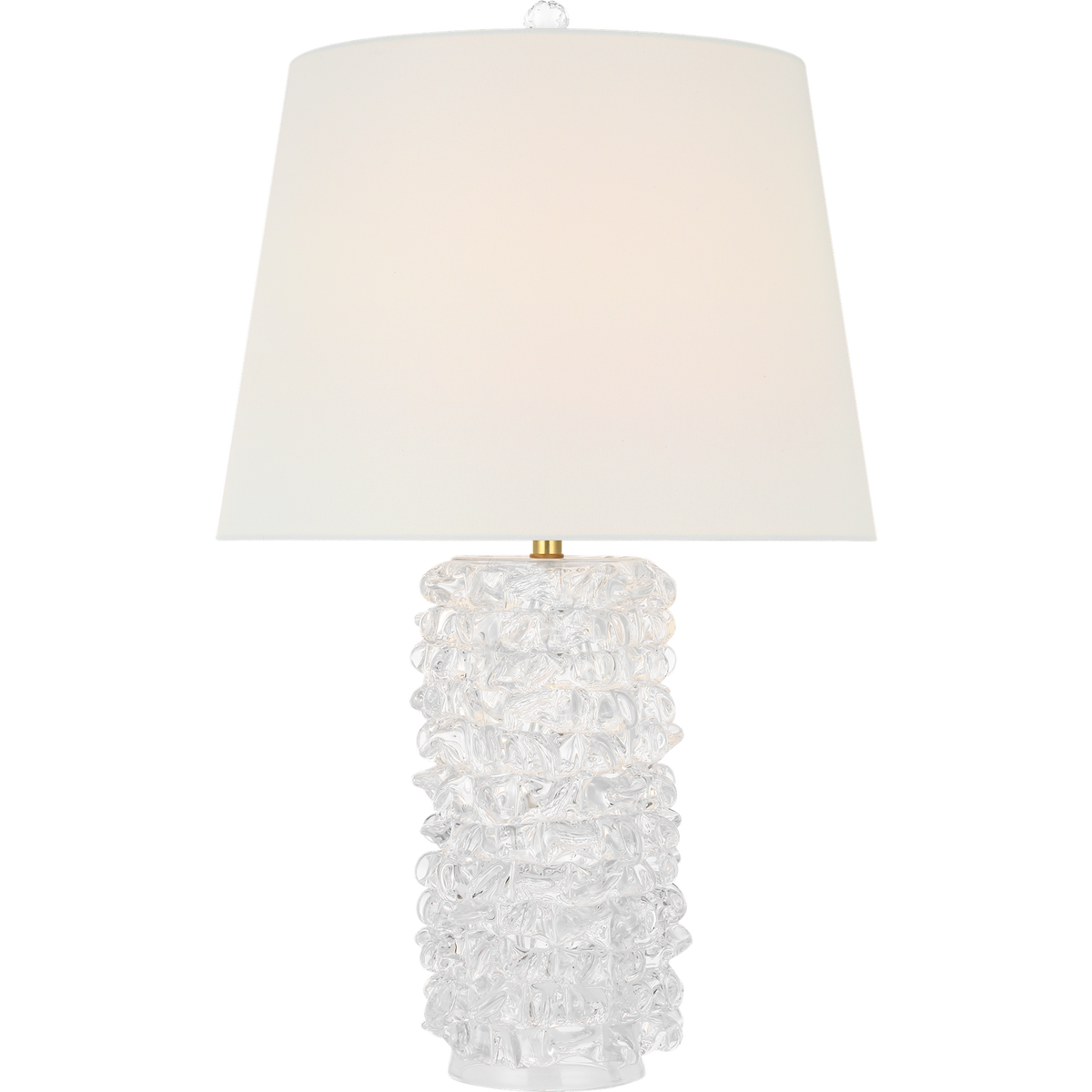 Marie Flanigan Lucetta 29" Table Lamp in Clear Glass with Linen Shade W18.5" x H29.25"