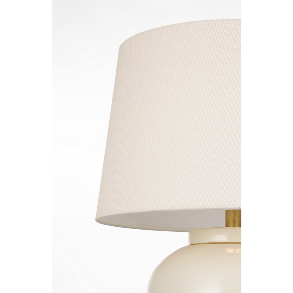 Marie Flanigan Nora Small Cordless Table Lamp in Ivory with Linen Shade W12.5" x H16.5"