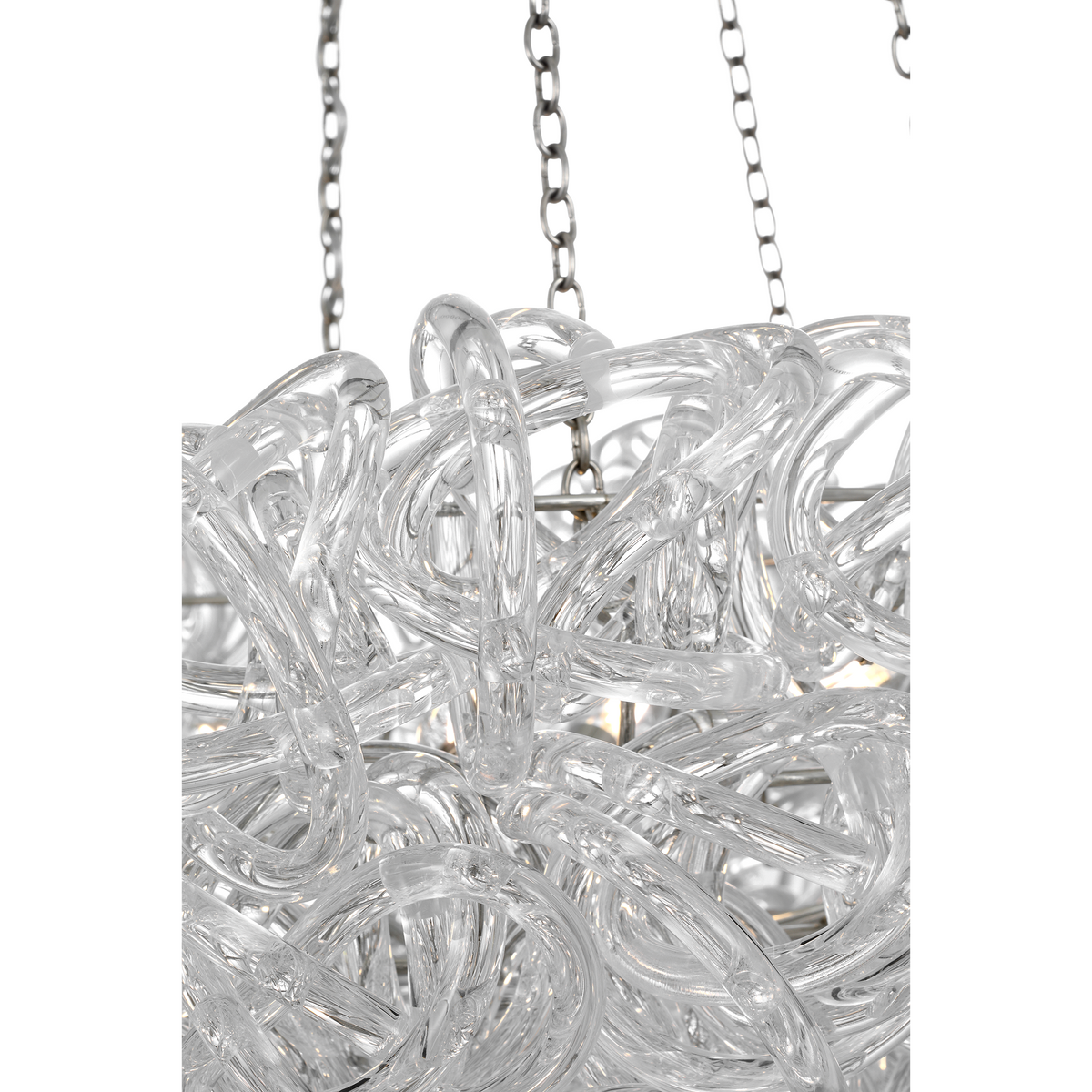 Marie Flanigan Aurelie 30" Chandelier in Pewter and Clear Acrylic W29.25"