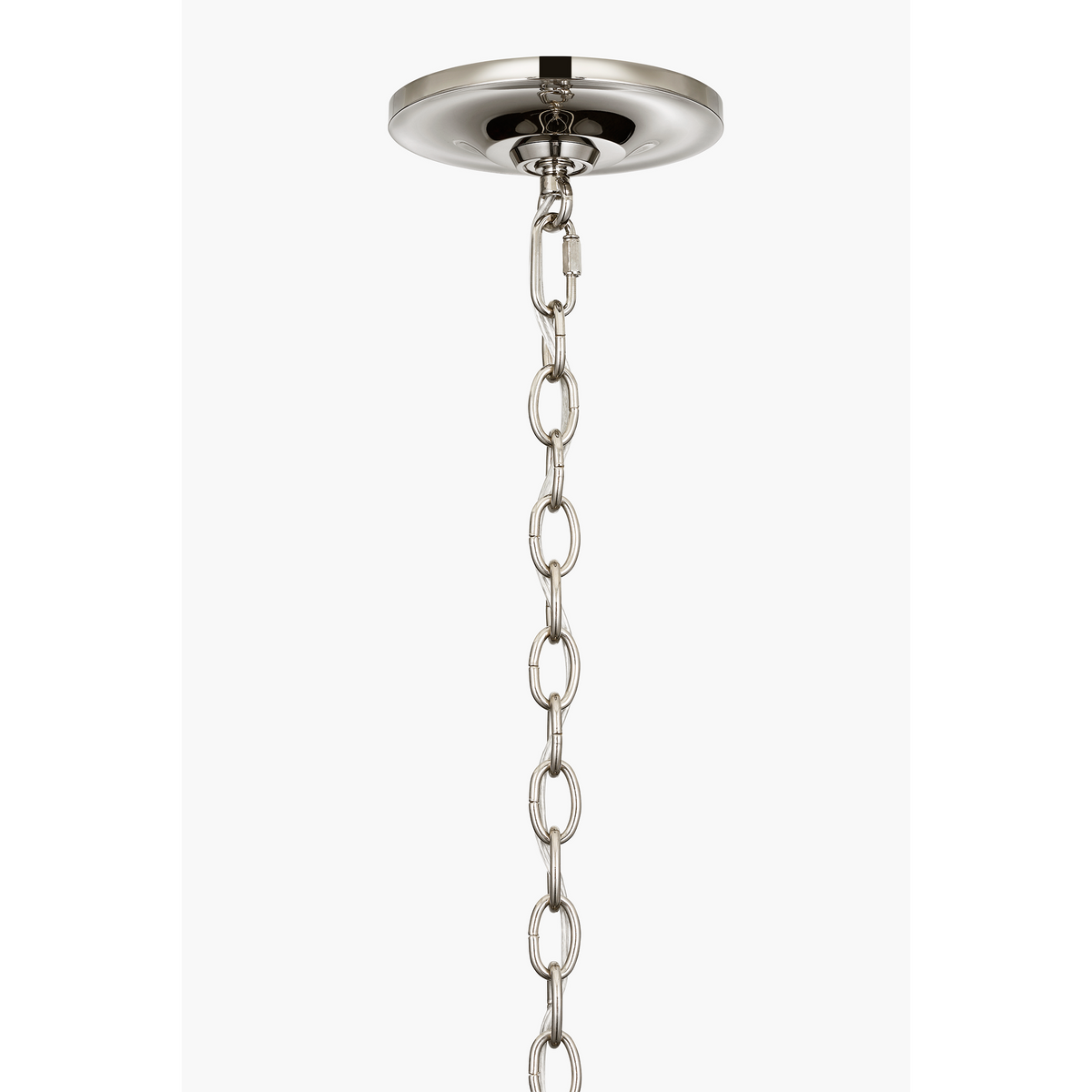 Marie Flanigan Reese 17" Lantern in Polished Nickel with Clear Restoration Glass W17" x H39.5"