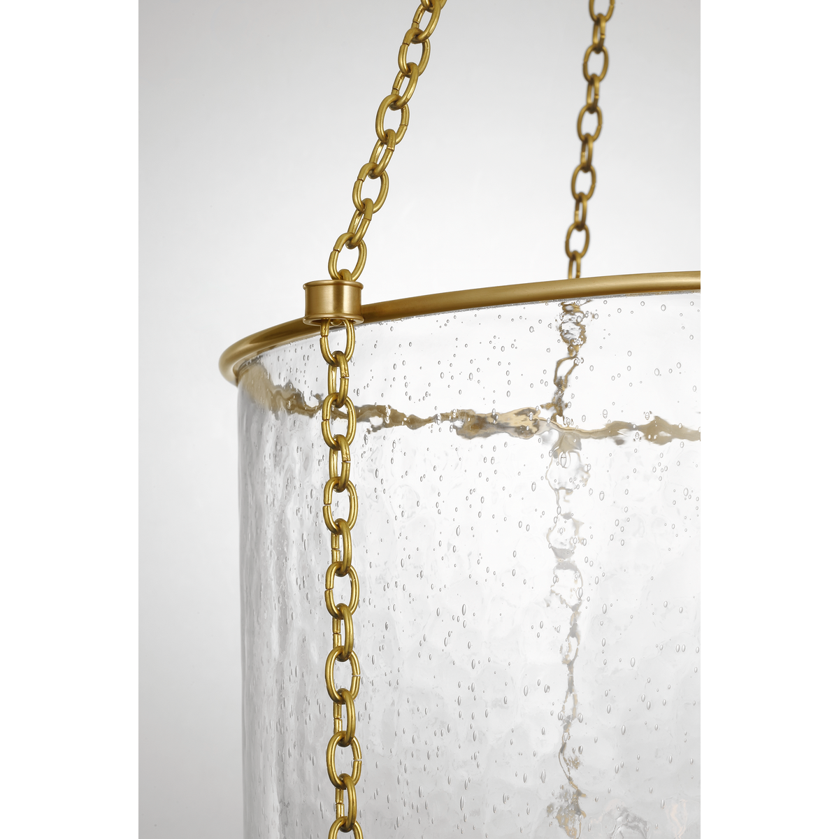 Marie Flanigan Reese 17" Lantern in Soft Brass with Clear Restoration Glass W17" x H39.5"