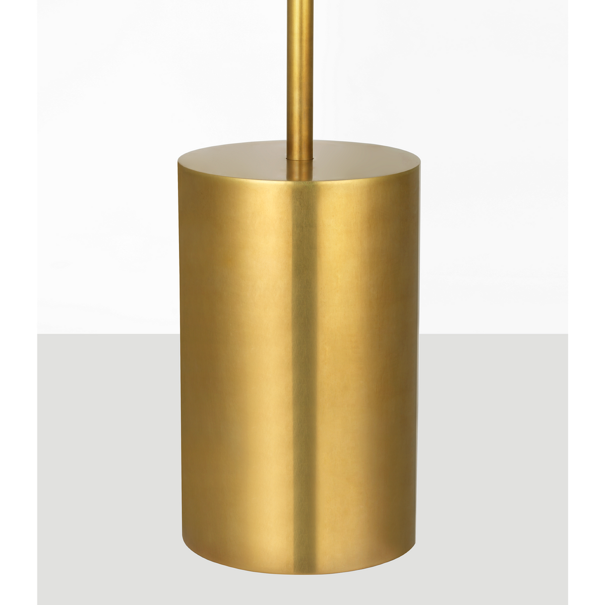 Suzanne Kasler Frederick 58" Floor Lamp in Hand-Rubbed Antique Brass with Linen Shade W13" x H58.25"