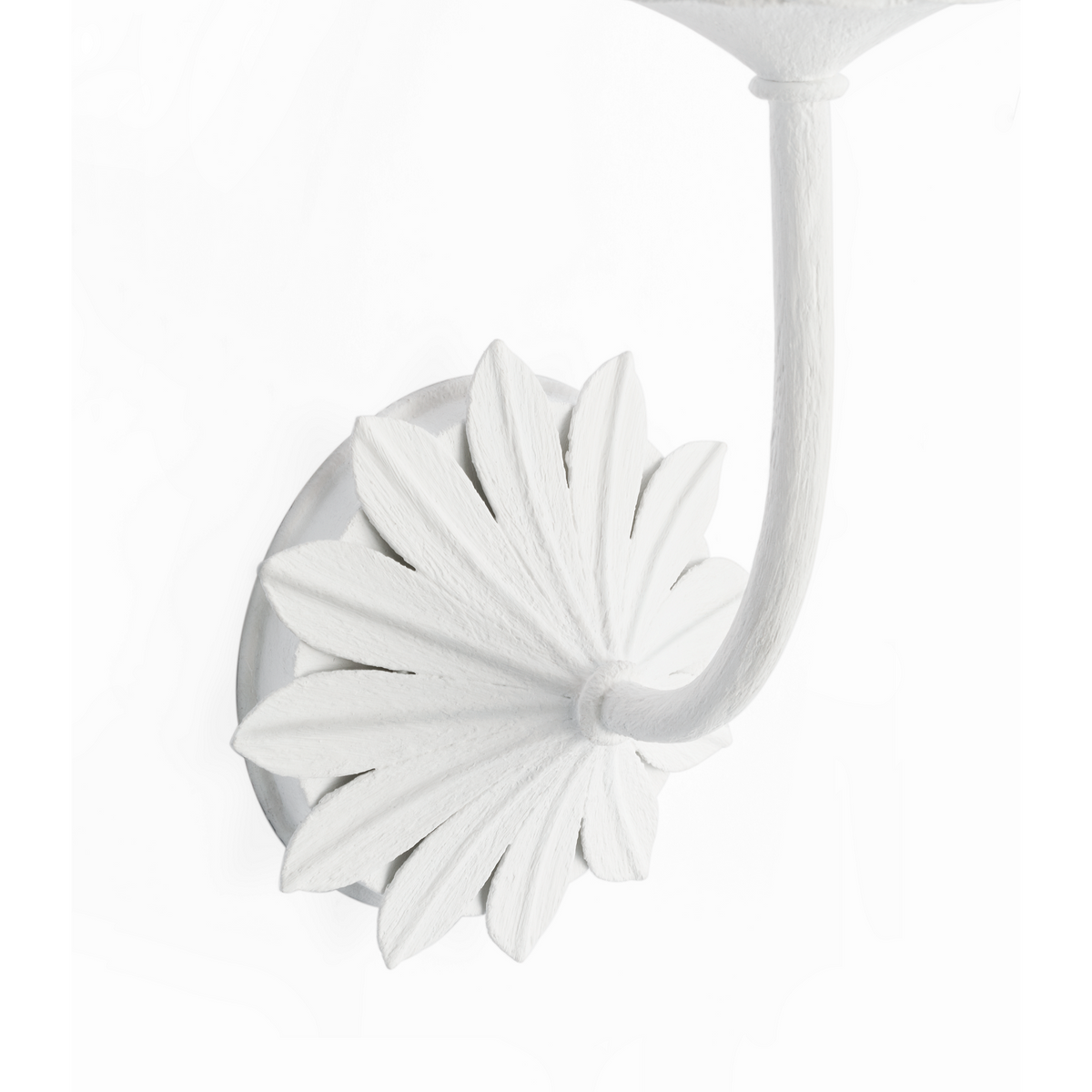 Suzanne Kasler Leslie 17" Single Sconce in Plaster White with Linen Shade W4.75" x H16.5" x E6.25"