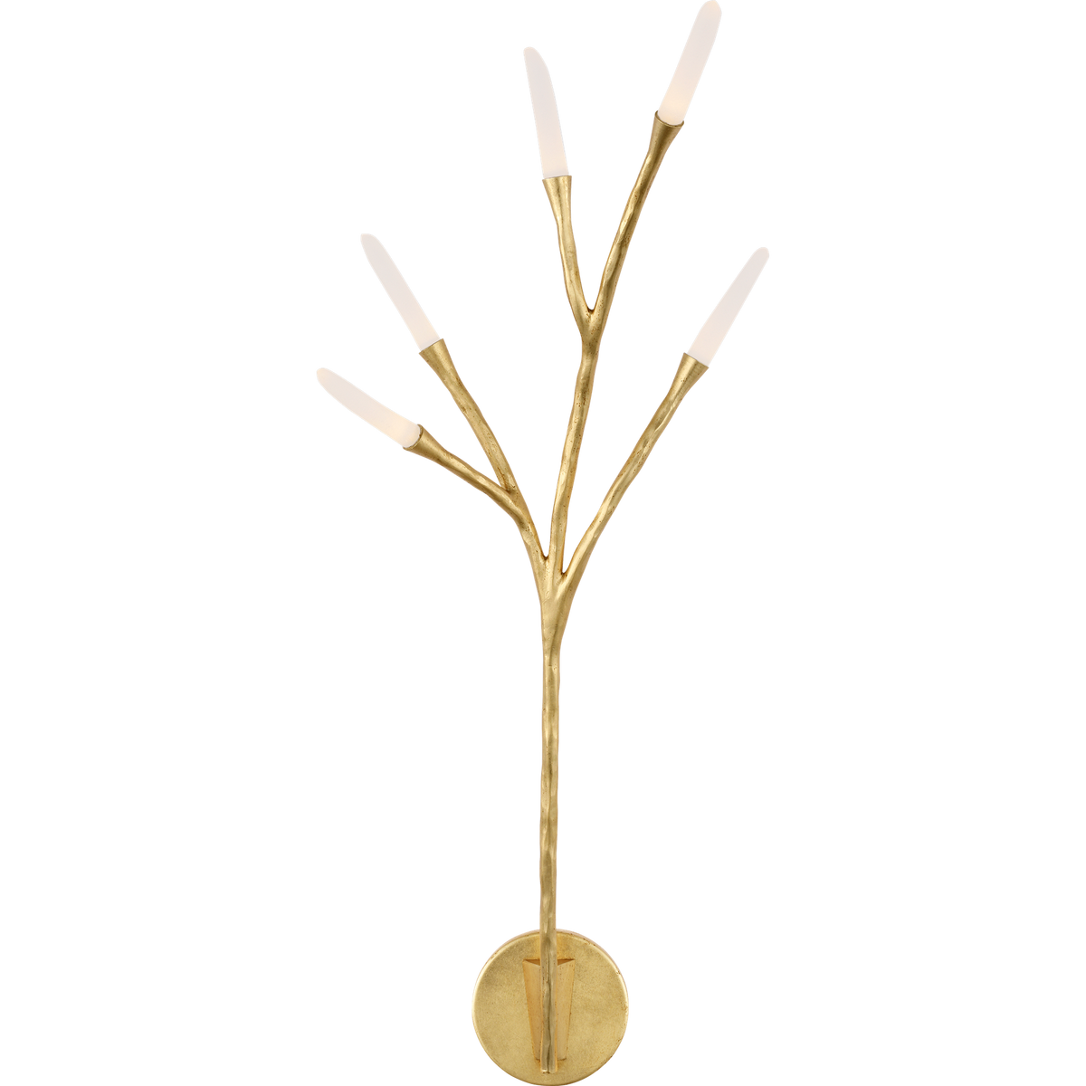 Thomas O'Brien Tirucalli 25" Sculpted Sconce in Gold Lustre with Etched Crystal W10" x H24.75" x E9.75"