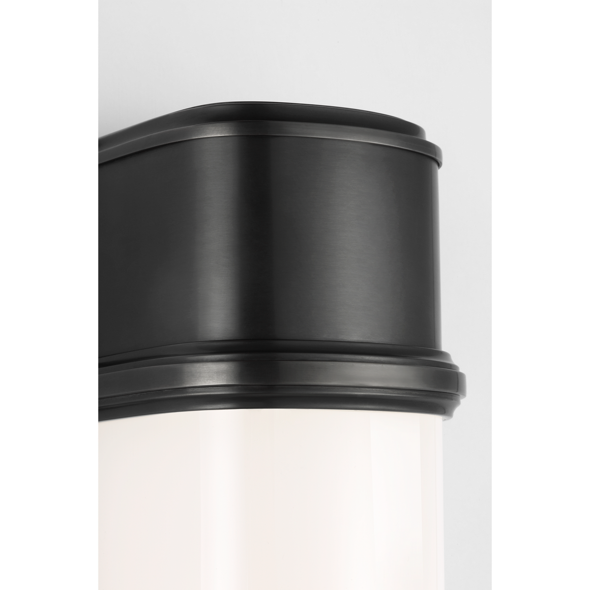 Thomas O'Brien Rally 19" Linear Bath Sconce in Bronze with White Glass W3.75" x H18.5" x E4"