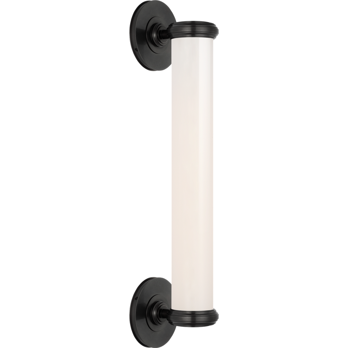 Thomas O'Brien Rally 23" Bracketed Bath Sconce in Bronze with White Glass W4.75" x H22.5" x E5"