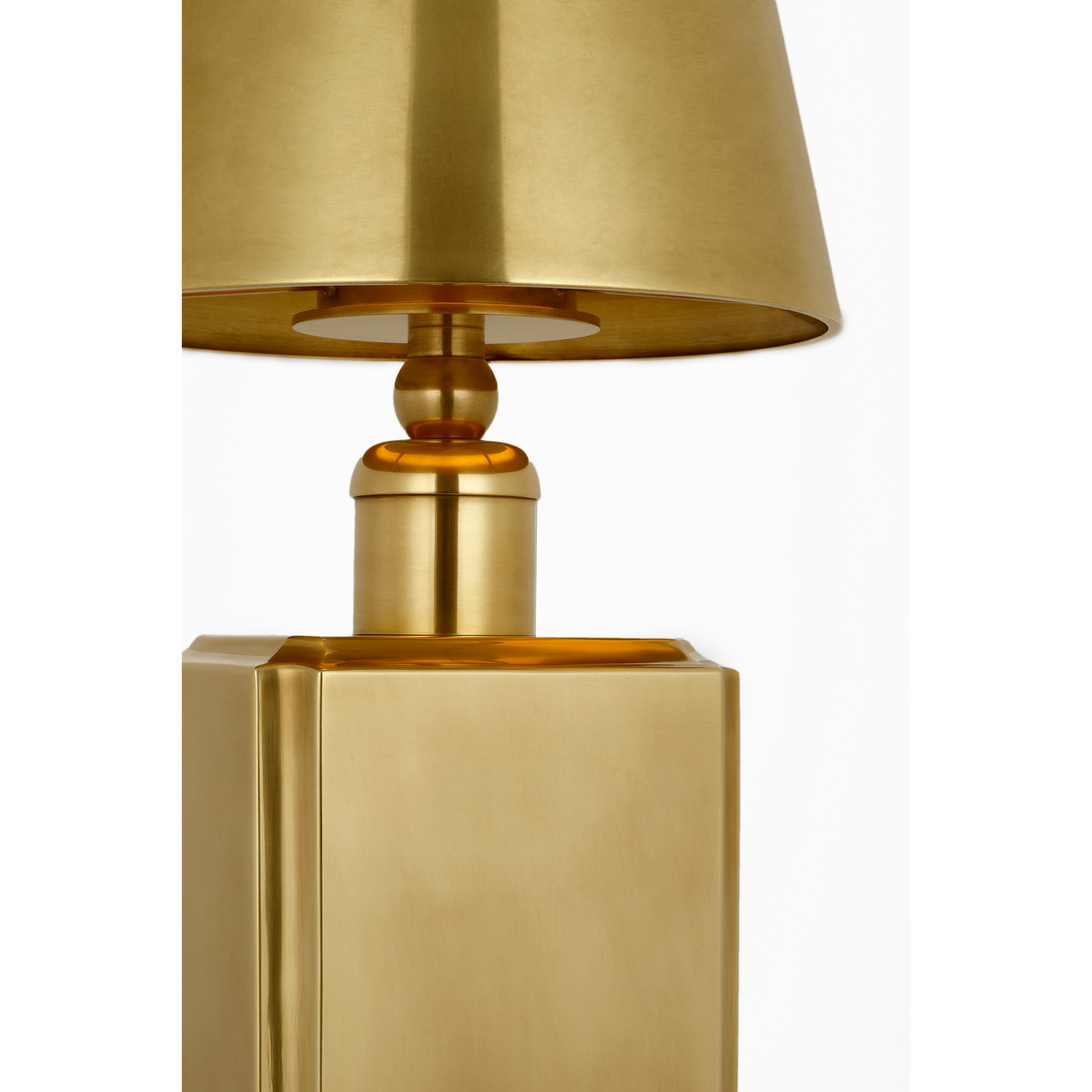 Thomas O'Brien Dino 13" Cordless Accent Lamp in Hand-Rubbed Antique Brass with Hand-Rubbed Antique Brass Shade W6.5" x H13.25"