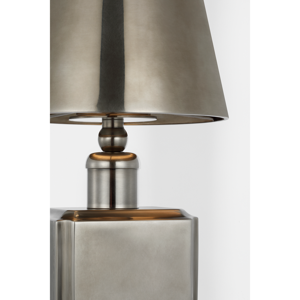 Thomas O'Brien Dino 13" Cordless Accent Lamp in Pewter with Pewter Shade W6.5" x H13.25"