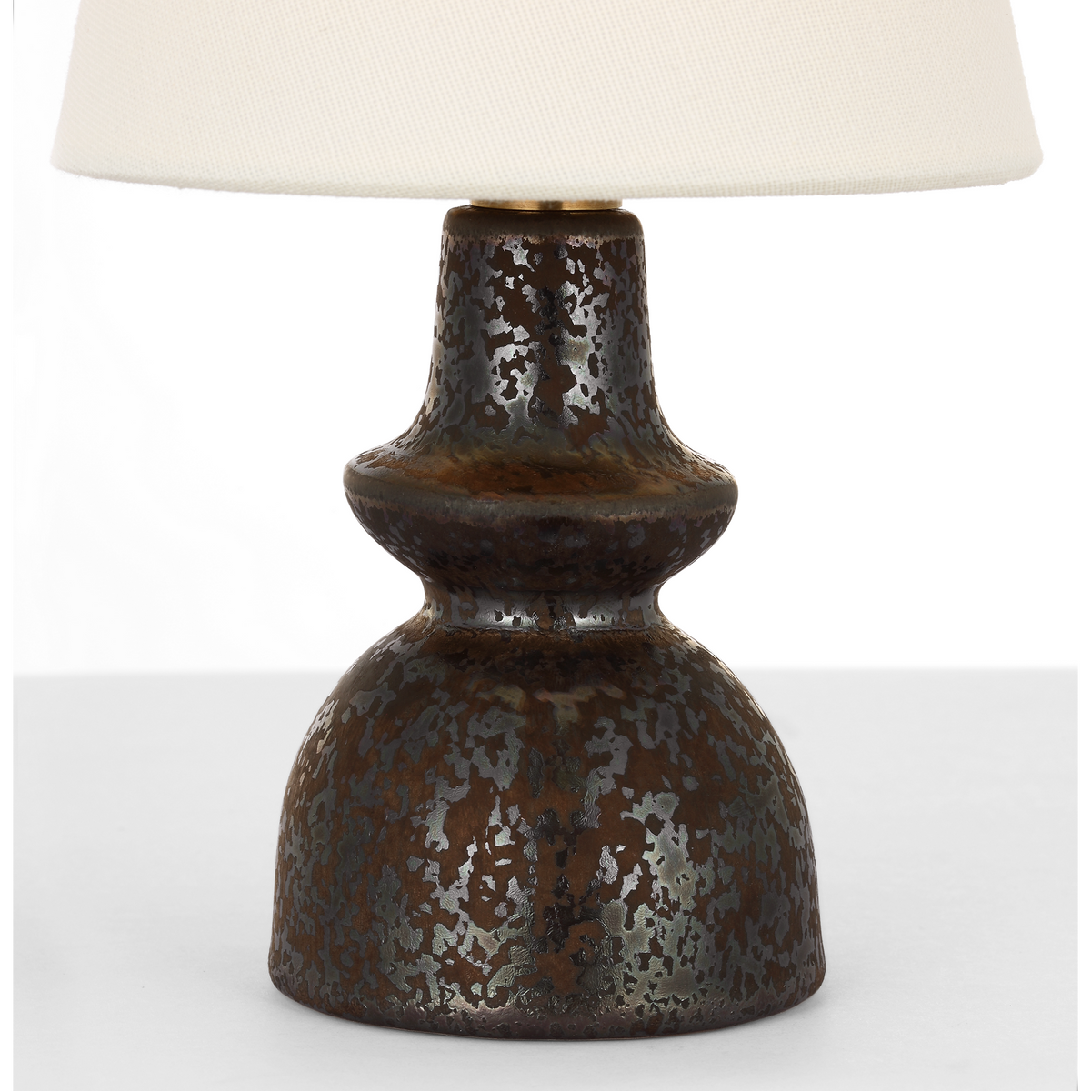 Thomas O'Brien Fifi 10" Cordless Accent Lamp in Crystal Bronze with Linen Shade W5.5" x H10"