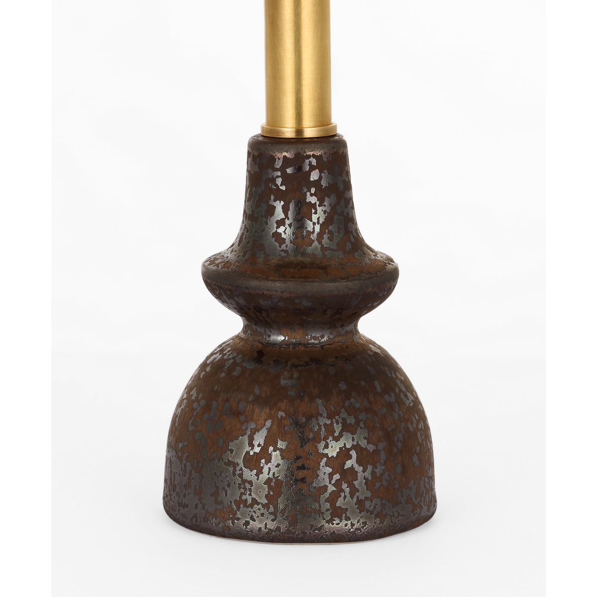 Thomas O'Brien Fifi 12" Cordless Accent Lamp in Crystal Bronze with Linen Shade W5.5" x H12"