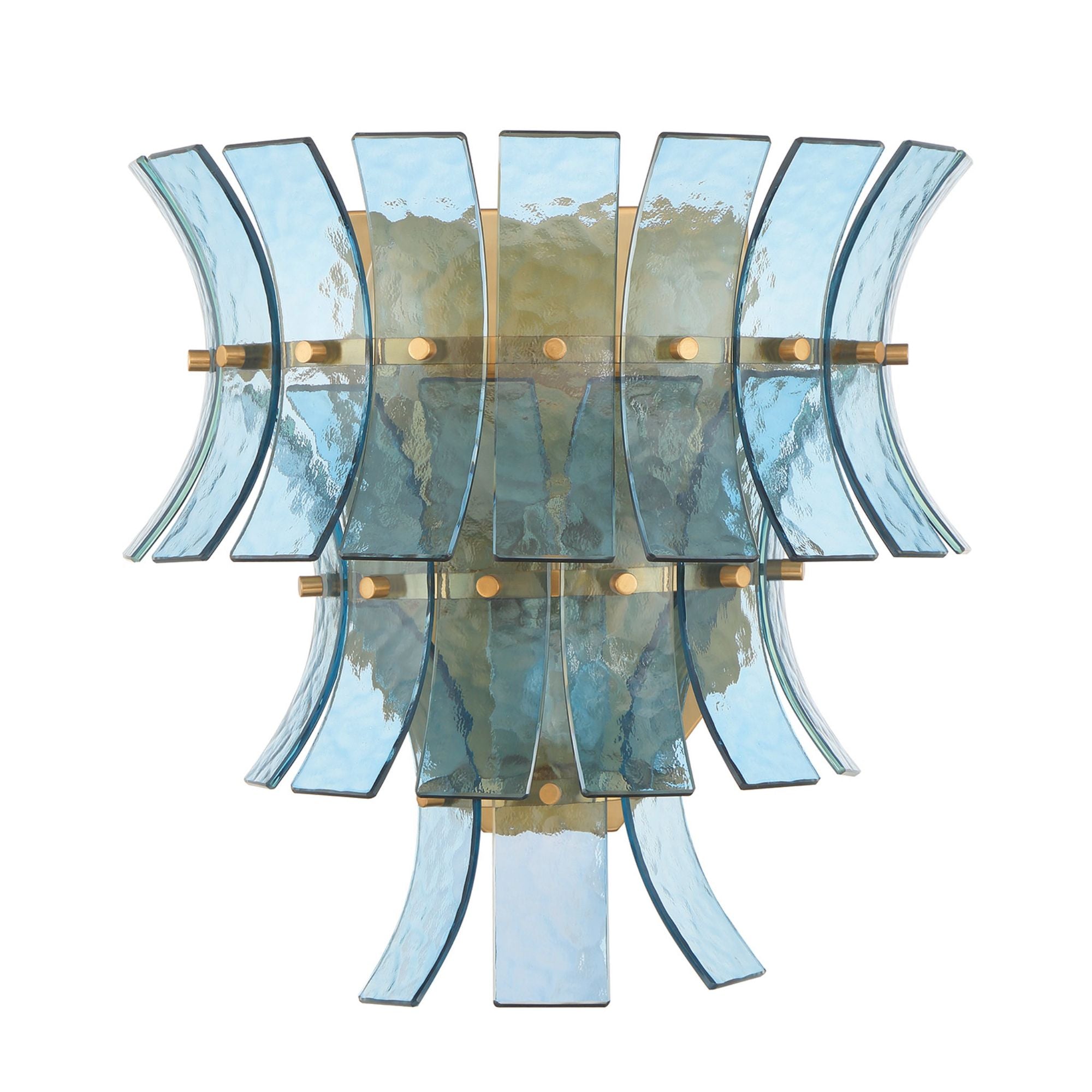 Abigail 15'' Aged Brass Sconce Blue 15"W x 14.75"H x 8.25"D