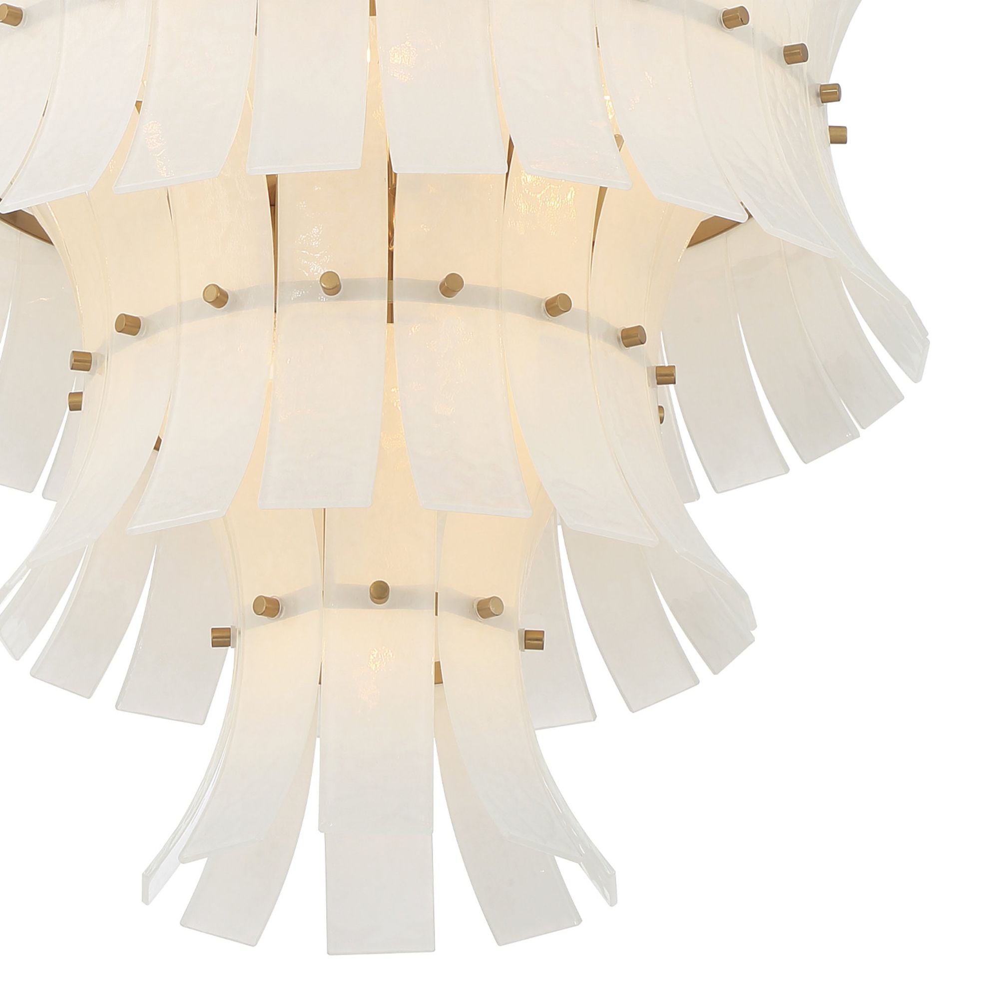 Abigail 22.25'' Aged Brass Chandelier White 22.25"W x 31.5"H x 22.25"D
