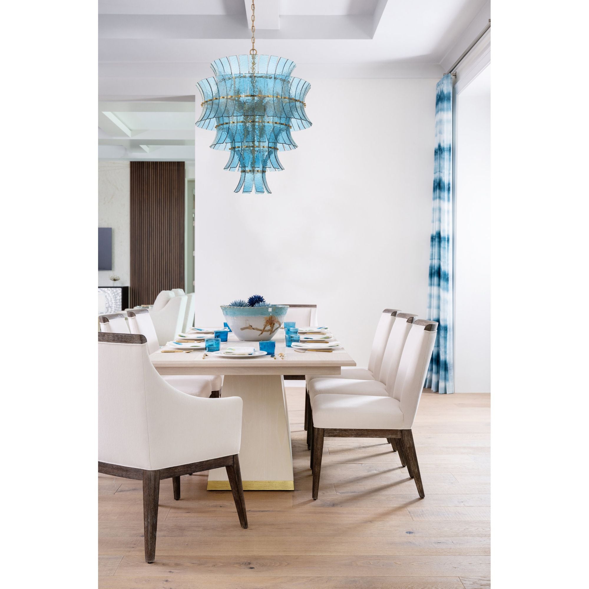Abigail 29.5'' Aged Brass Chandelier Blue 29.5"W x 37"H x 29.5"D