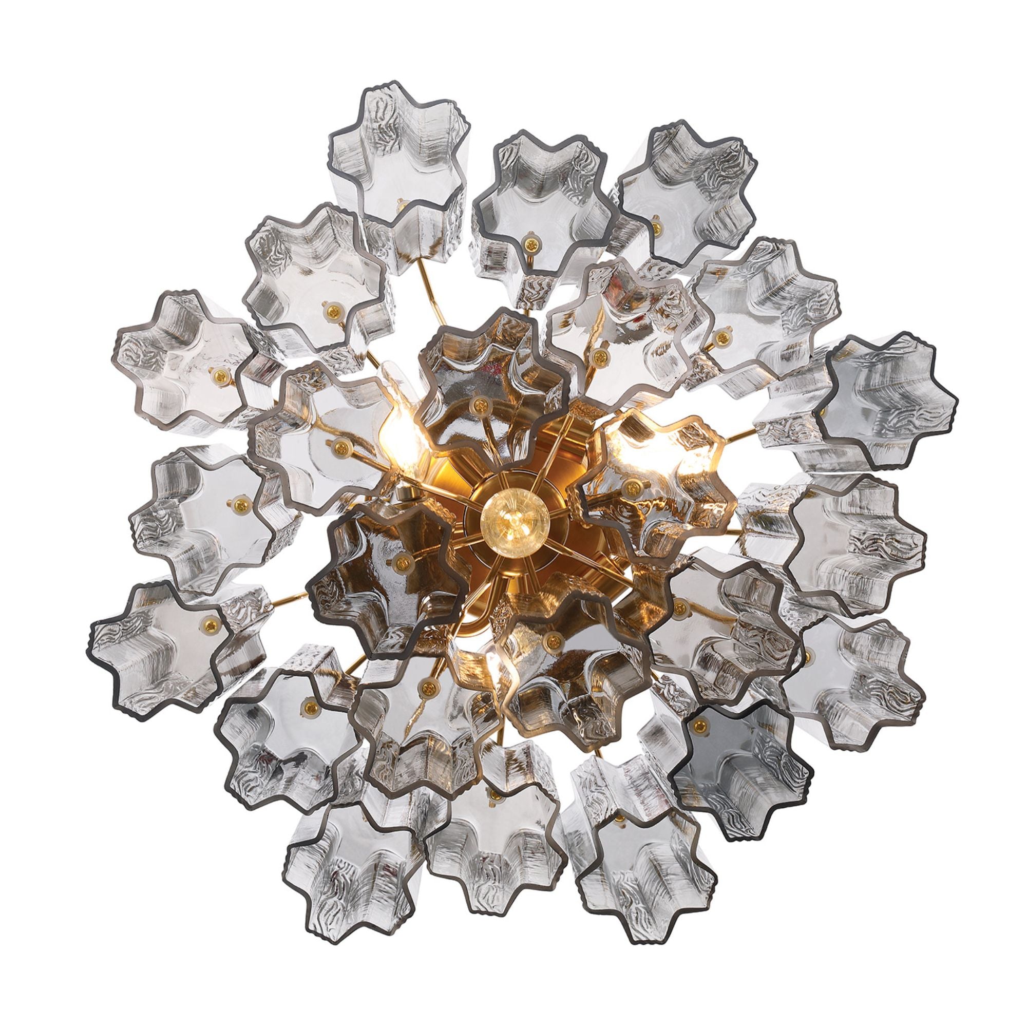 Addis 4 Light Aged Brass Semi Flush Mount 17.75"W x 13.75"H x 17.75"D