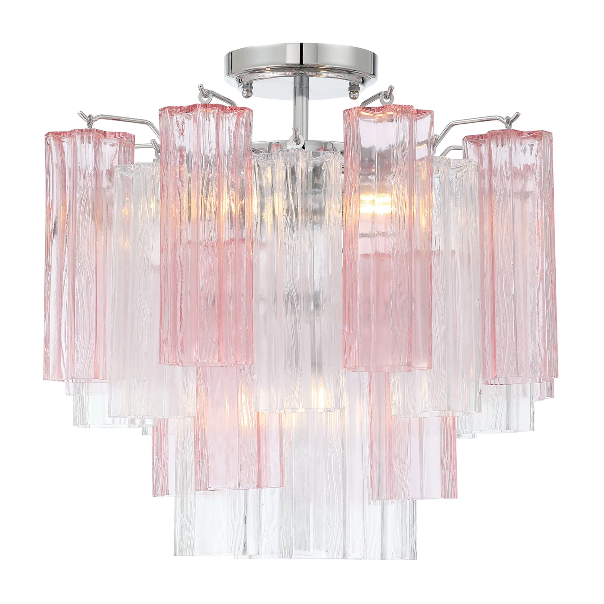 Addis 17.75'' Polished Chrome Semi Flush Mount Multi 17.75"W x 16"H x 17.75"D