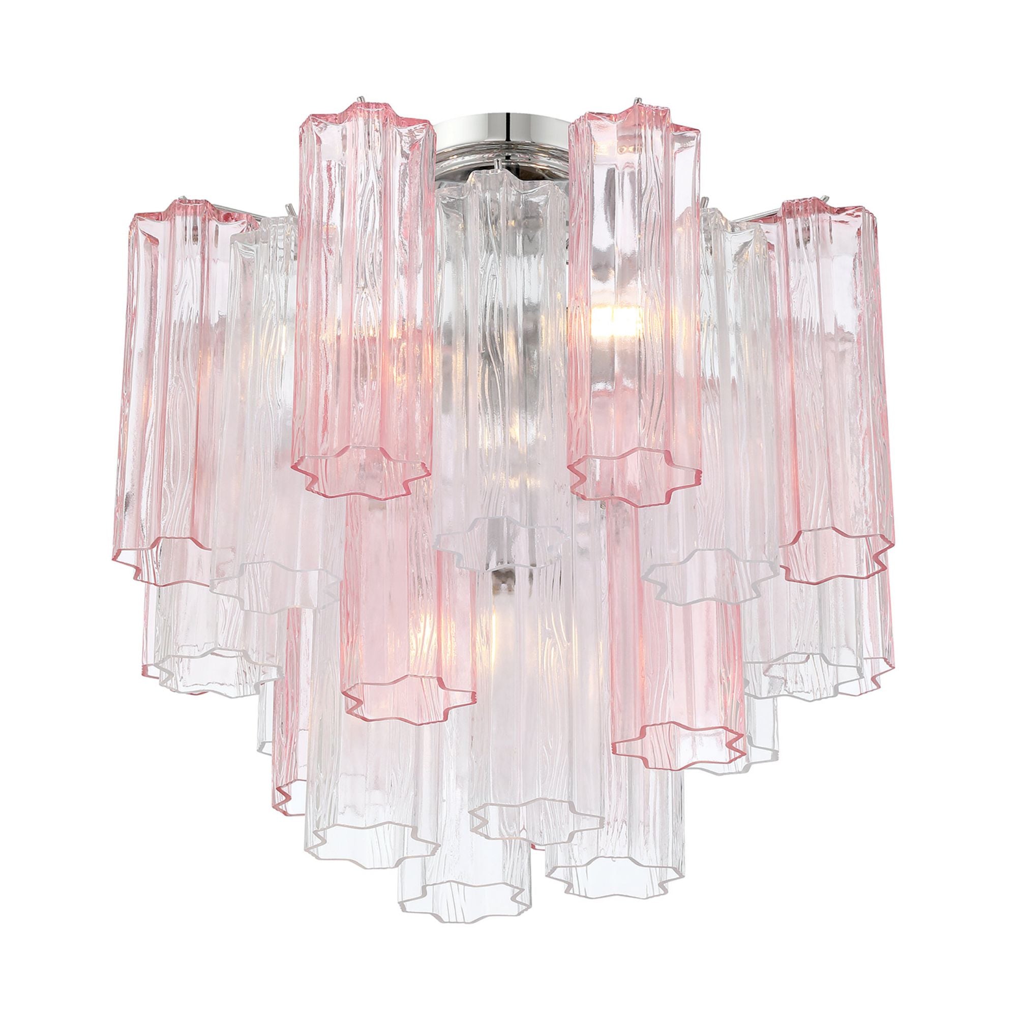 Addis 17.75'' Polished Chrome Semi Flush Mount Multi 17.75"W x 16"H x 17.75"D