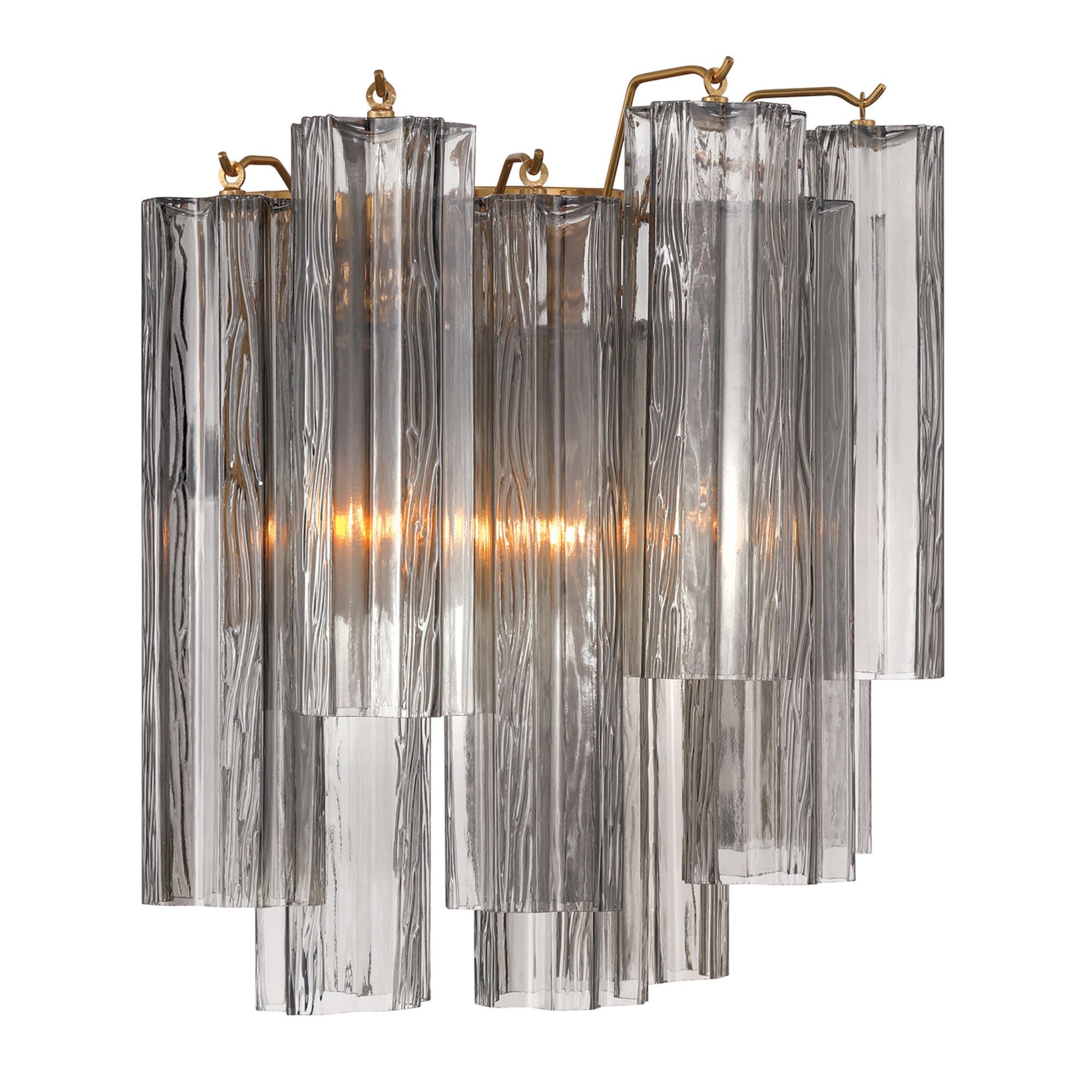 Addis 14.5'' Aged Brass Sconce Gray 14.5"W x 14.5"H x 9.75"D