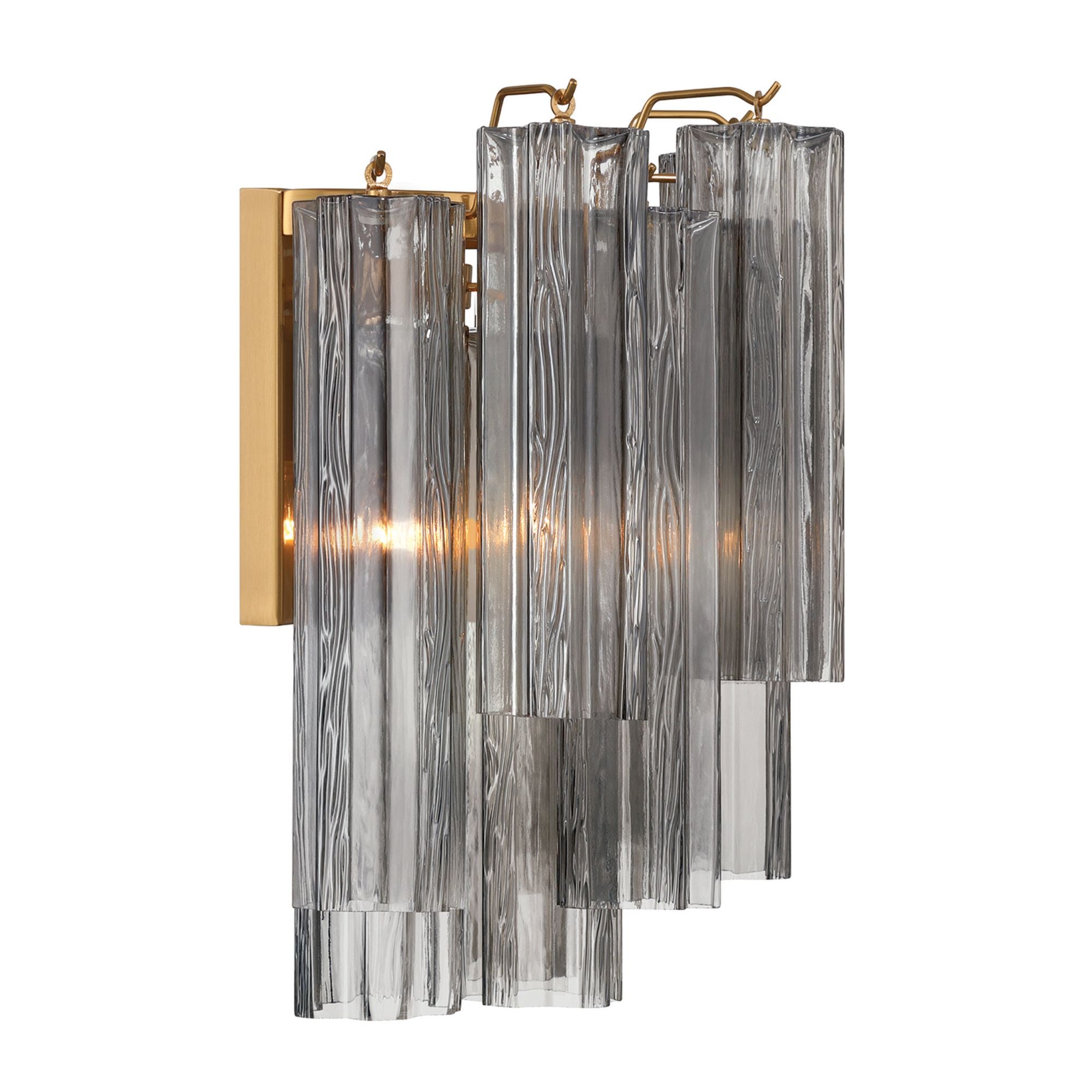 Addis 14.5'' Aged Brass Sconce Gray 14.5"W x 14.5"H x 9.75"D
