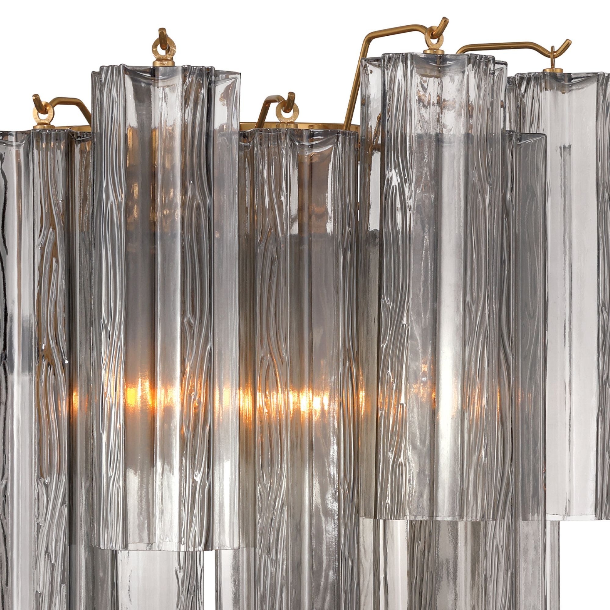 Addis 14.5'' Aged Brass Sconce Gray 14.5"W x 14.5"H x 9.75"D