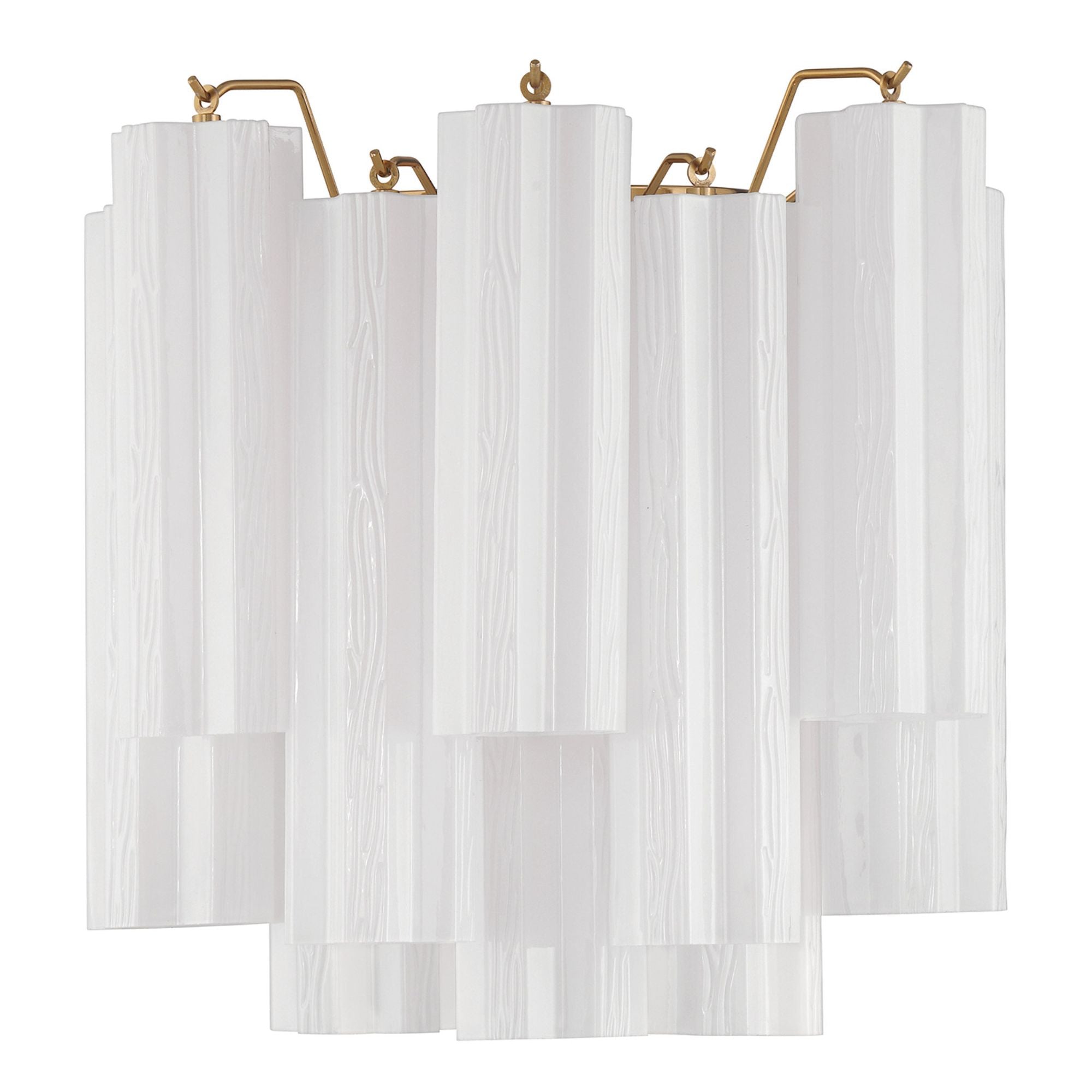 Addis 14.5'' Aged Brass Sconce White 14.5"W x 14.5"H x 9.75"D